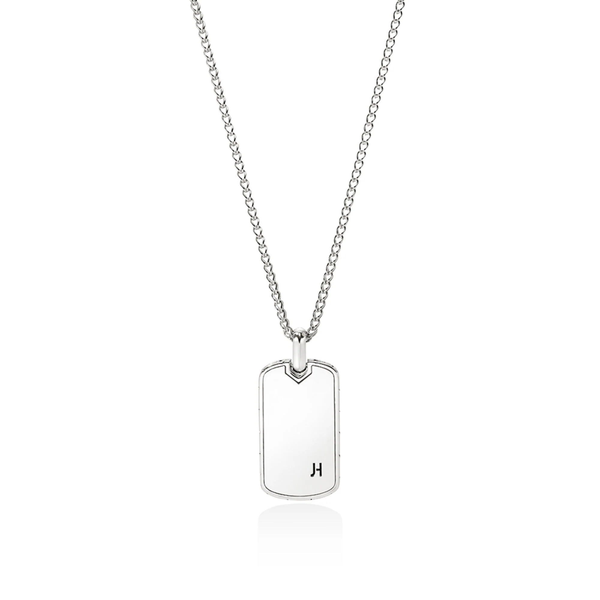 John Hardy Sterling Silver Tag Enamel Pendant Necklace - Image 2