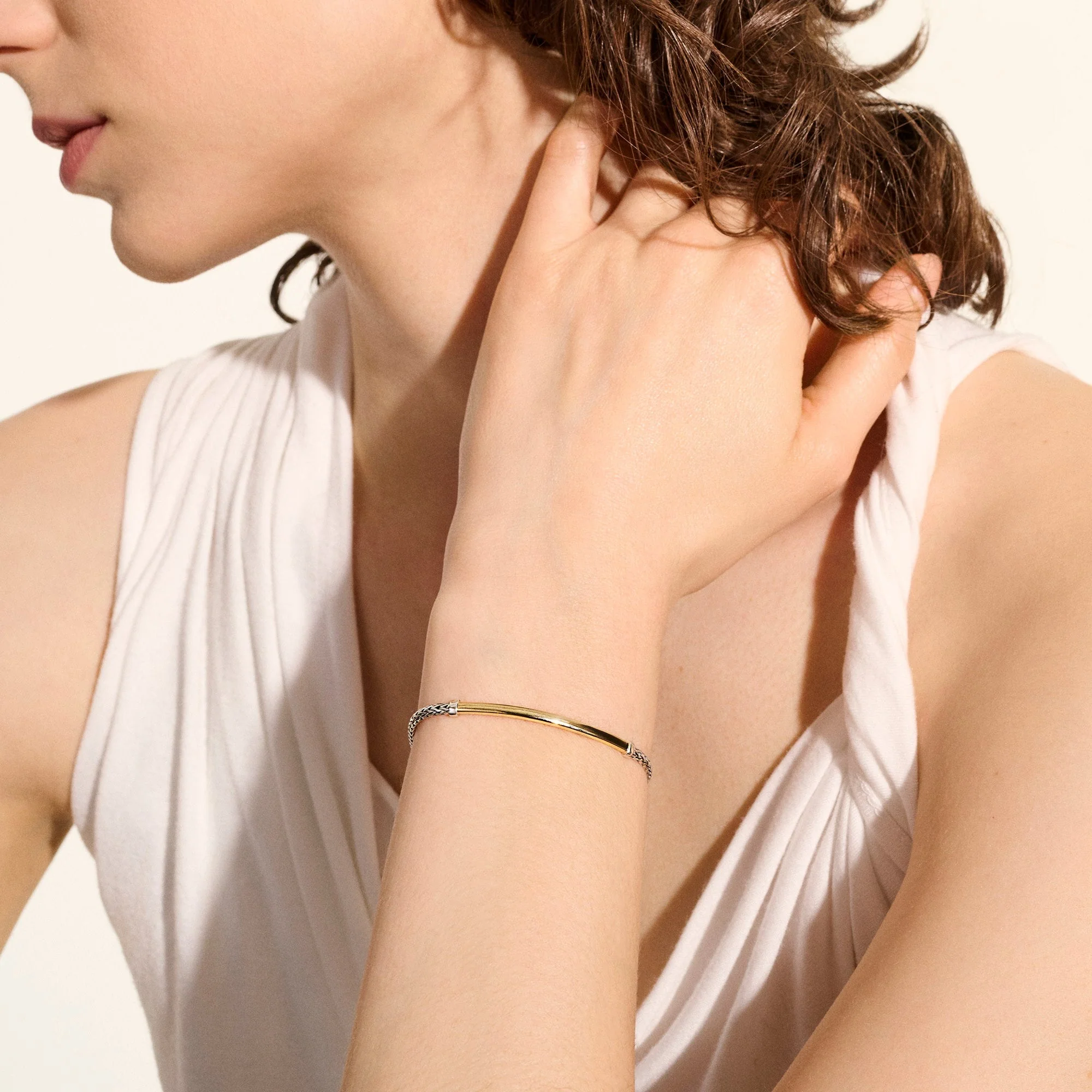 John Hardy Sterling Silver & Yellow Gold Essential Bracelet - Image 5