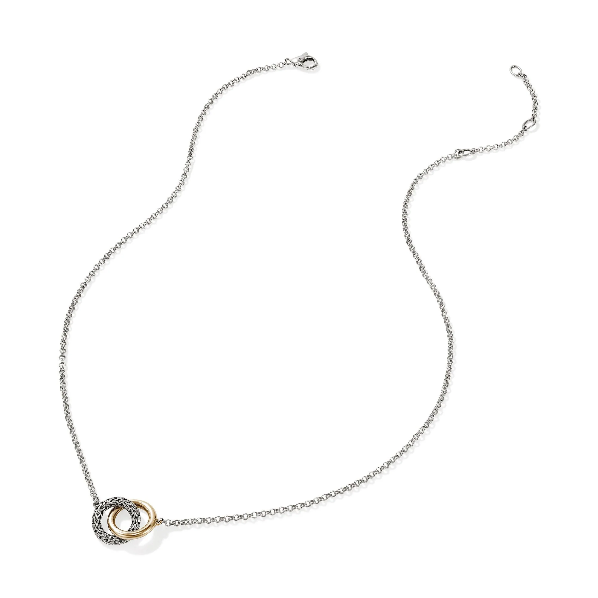 John Hardy Sterling Silver & Yellow Gold Essential Linked Necklace - Image 3