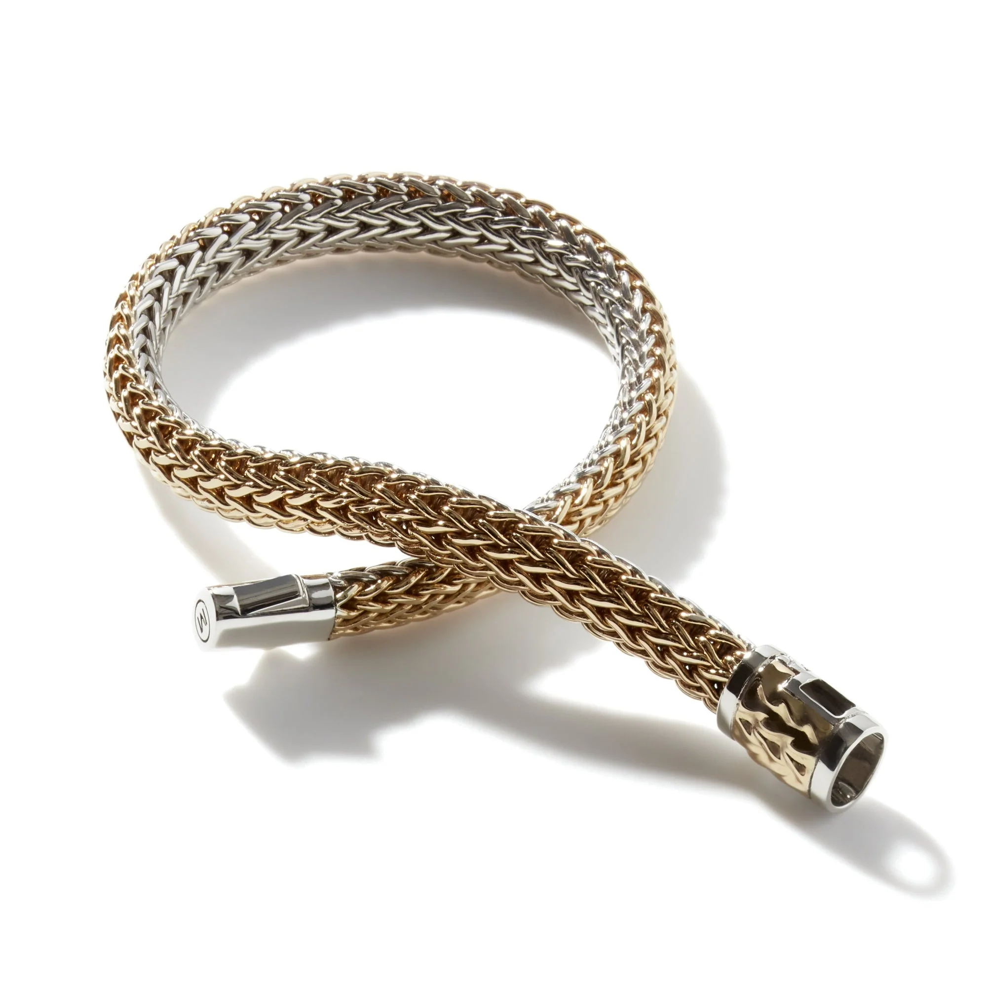 John Hardy Sterling Silver & Yellow Gold Karat Reverable Icon Bracelet - Image 4
