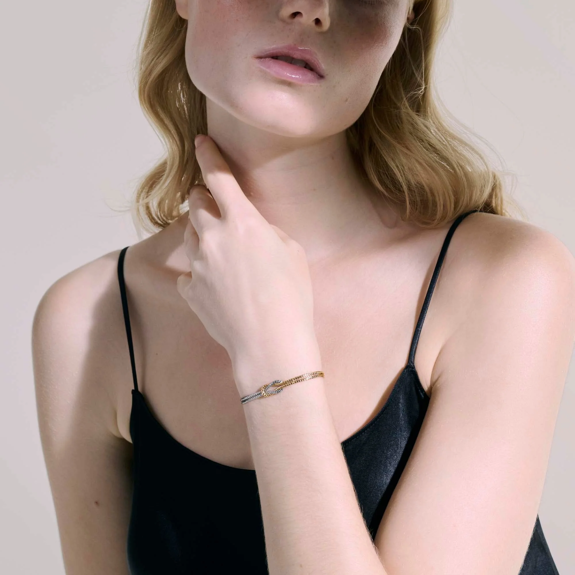 John Hardy Sterling Silver & Yellow Gold Love Knot Bracelet - Image 5