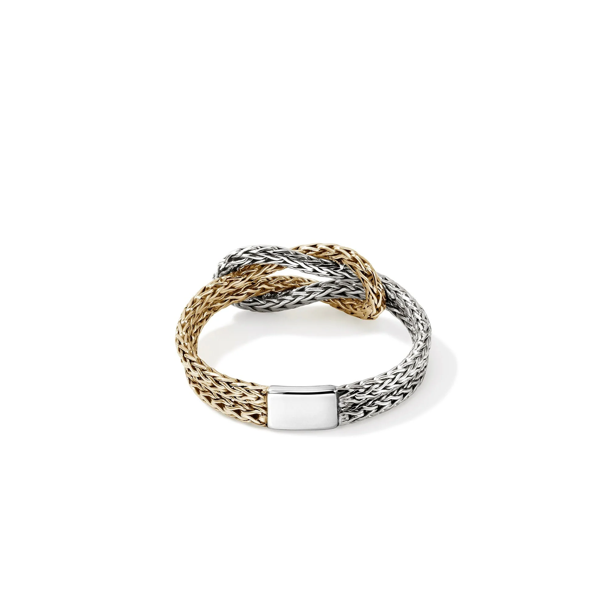 John Hardy Sterling Silver & Yellow Gold Love Knot Ring - Image 4