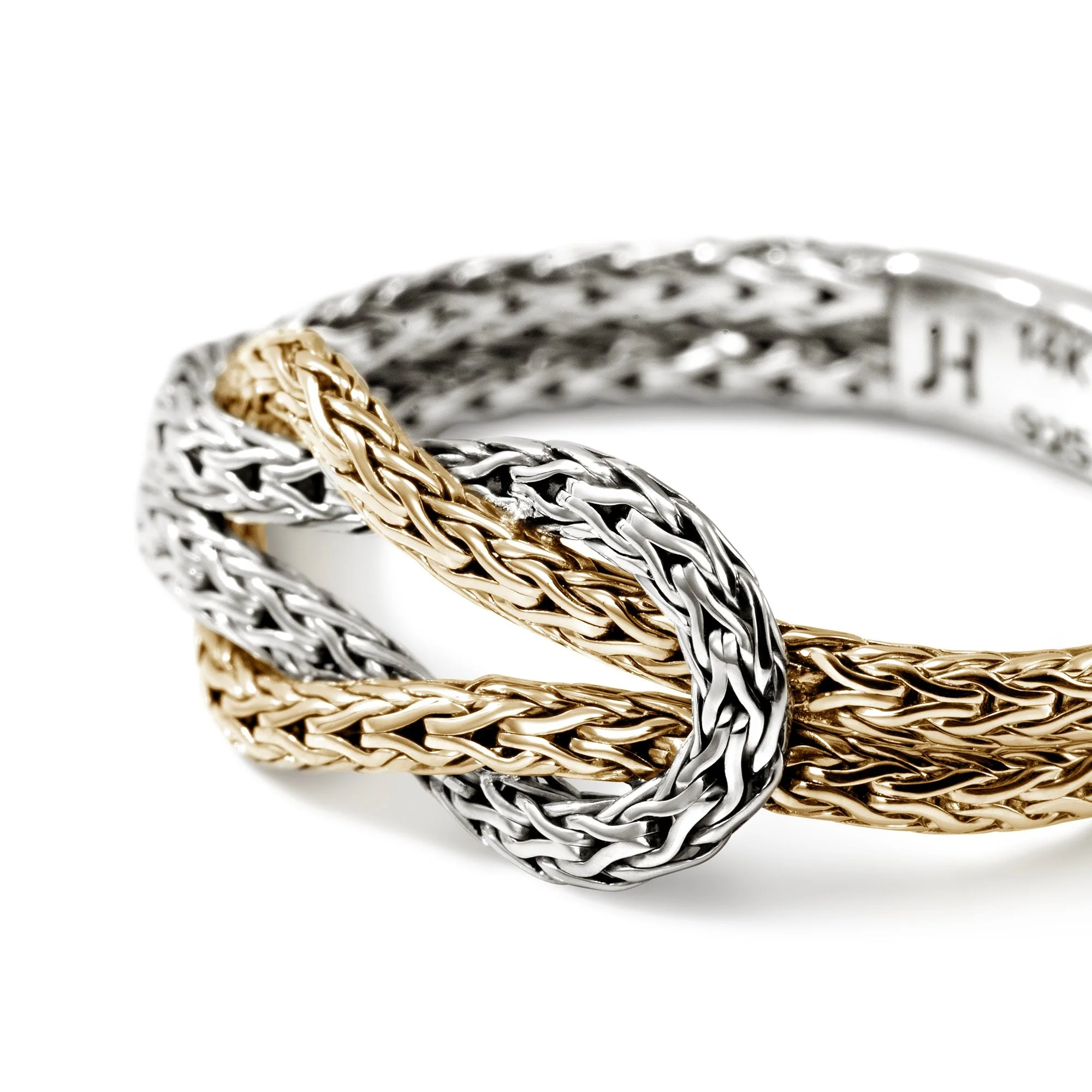 John Hardy Sterling Silver & Yellow Gold Love Knot Ring - Image 2