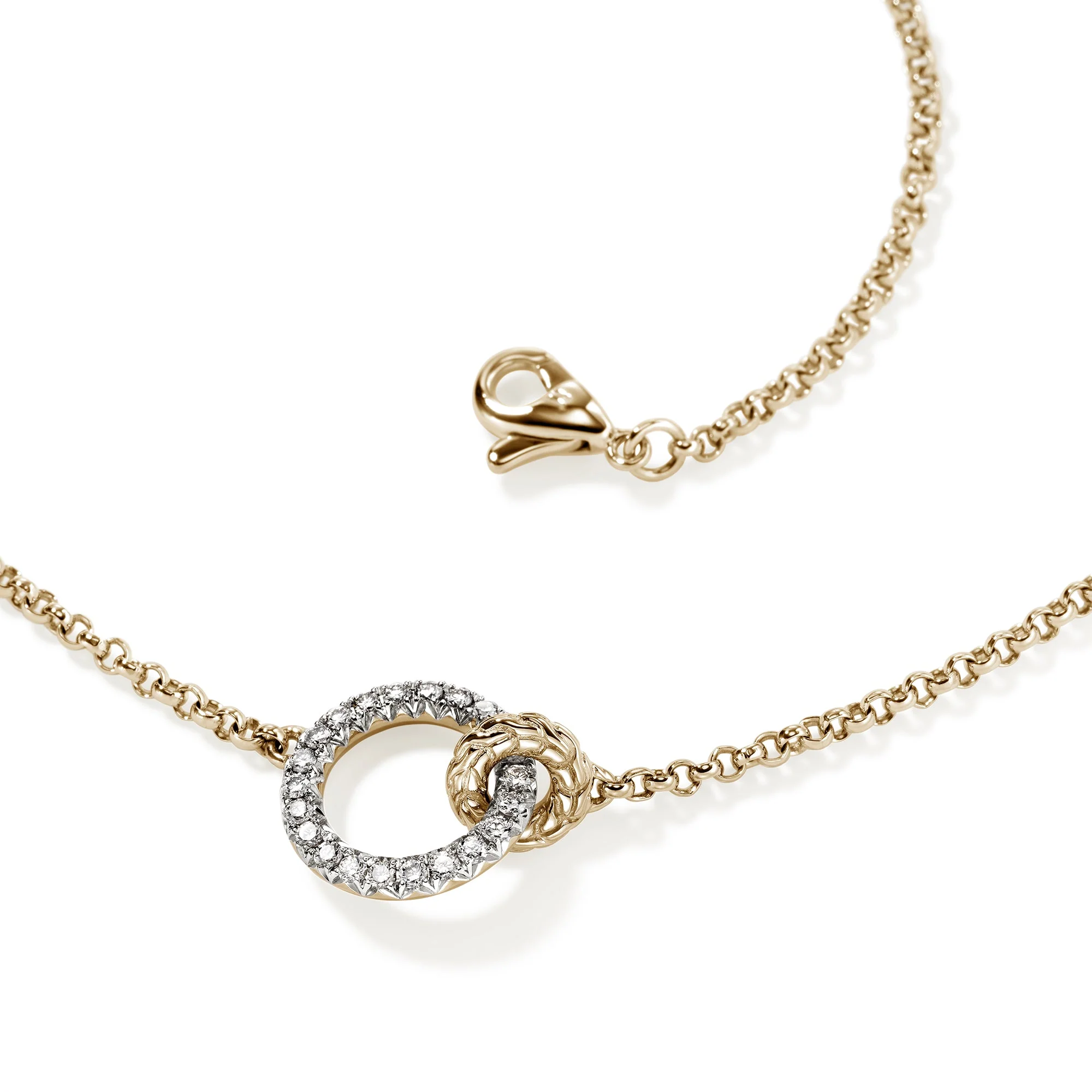 John Hardy Yellow Gold Essential Pavé Necklace - Image 2