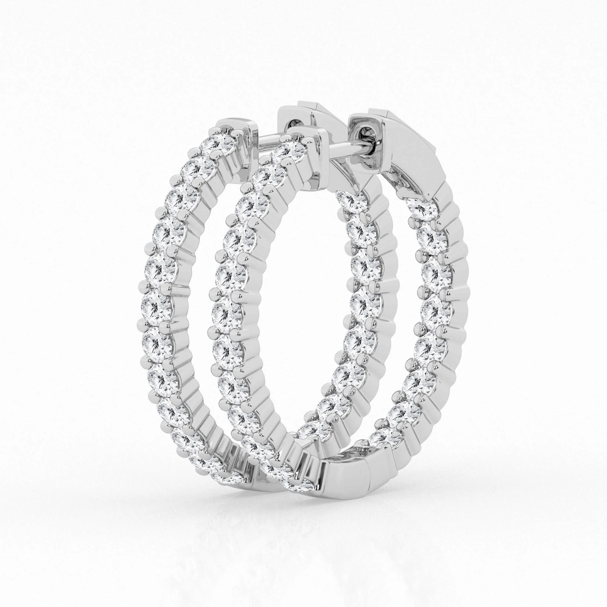 Laboratory Grown Diamond Hoops