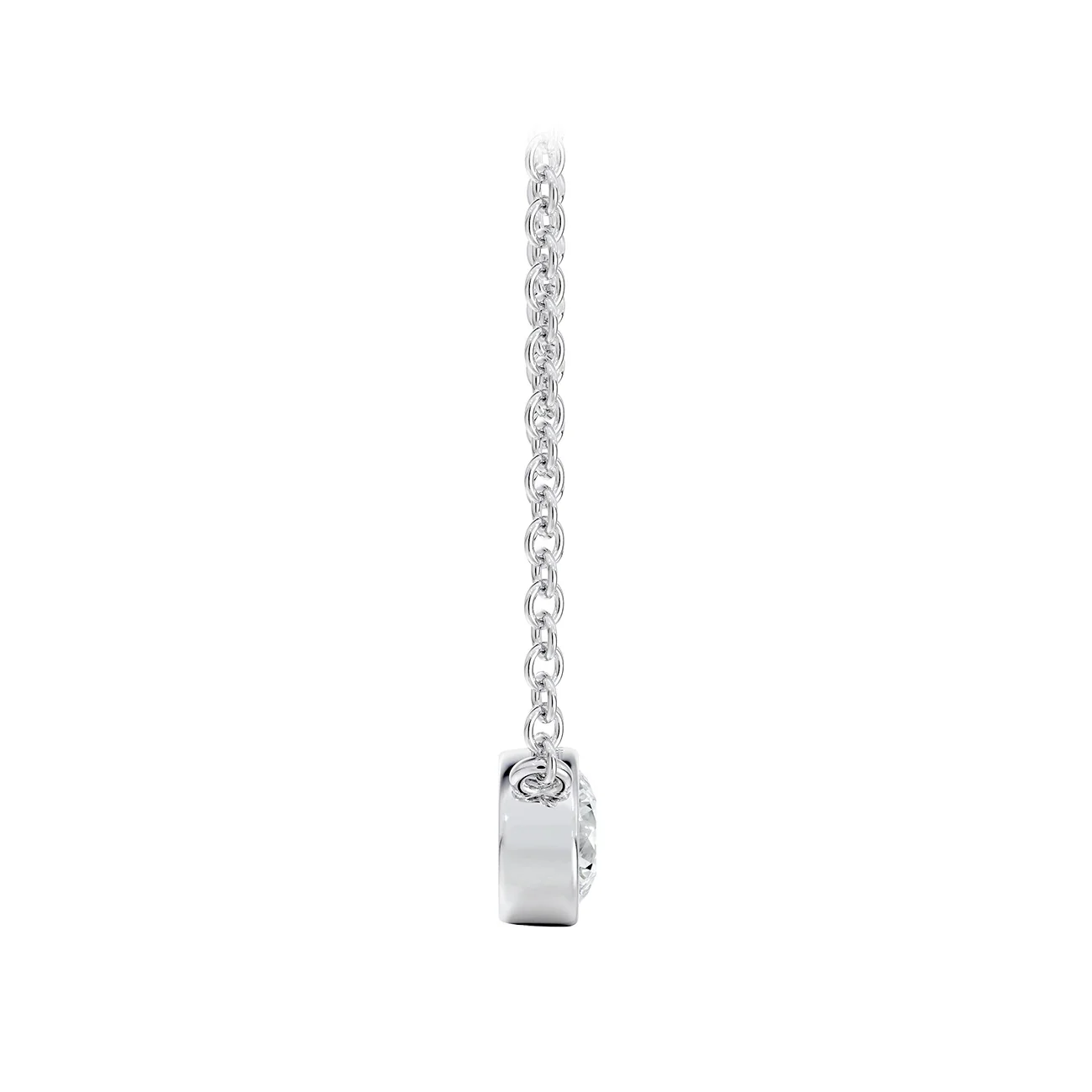 Ladies De-Beers Forevermark Tribute Collection Bezel Solitaire Pendant - Image 3