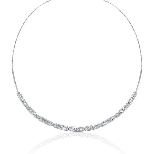 Ladies Luvente White Gold Diamond Necklace
