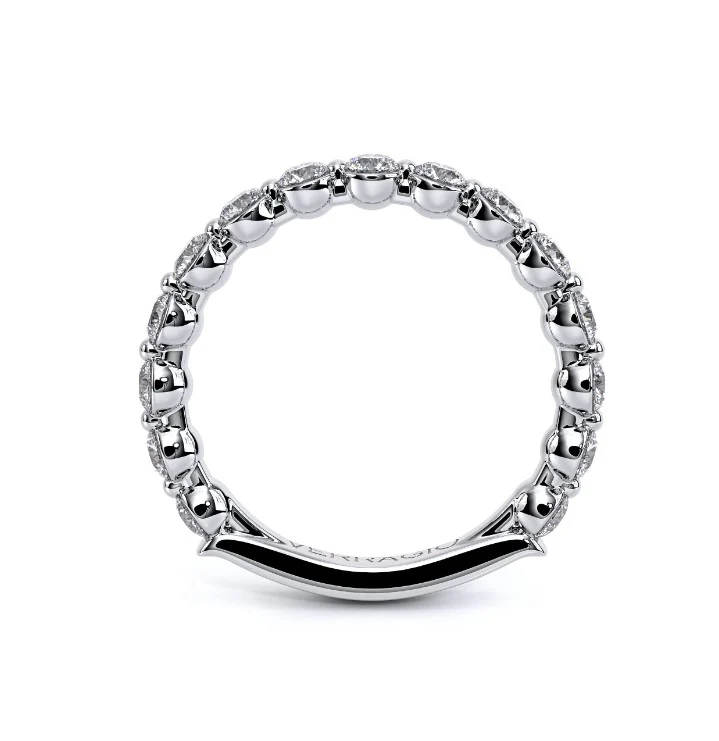 Ladies Verragio 14 Karat White Gold Diamond Wedding Band - Image 3