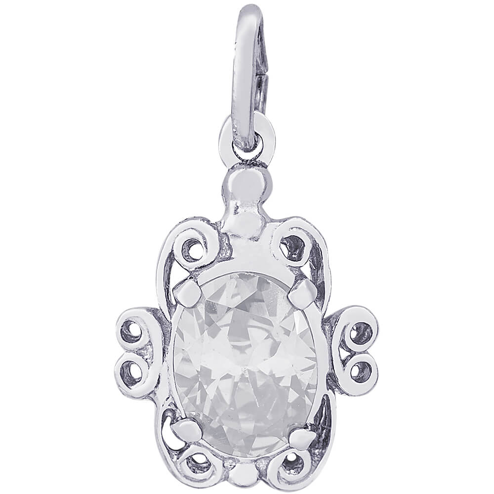 Rembrandt April Birthstone Charm
