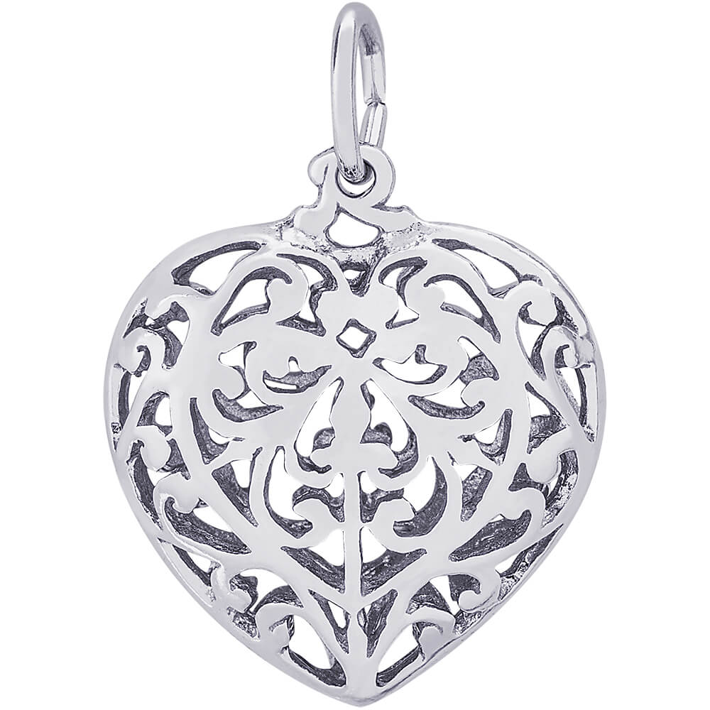 Rembrandt Filgree Heart Charm