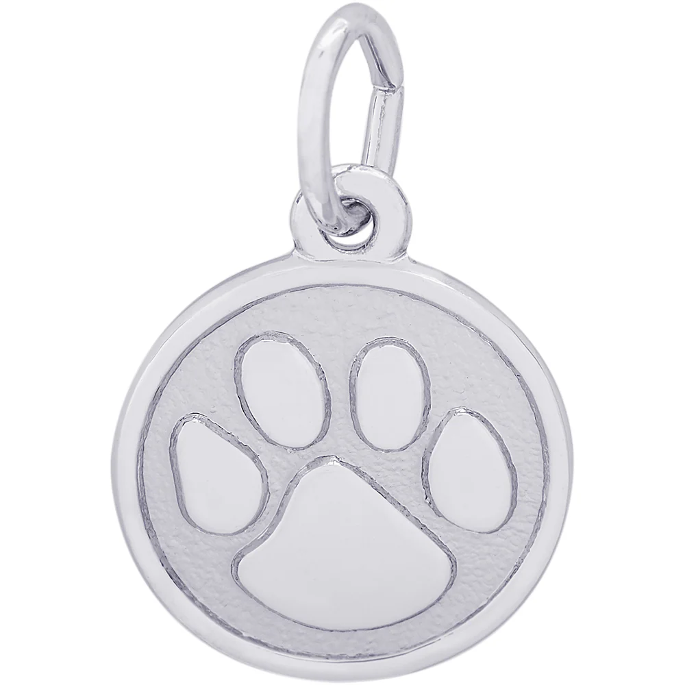 Rembrandt Silver Small Paw Print Charm