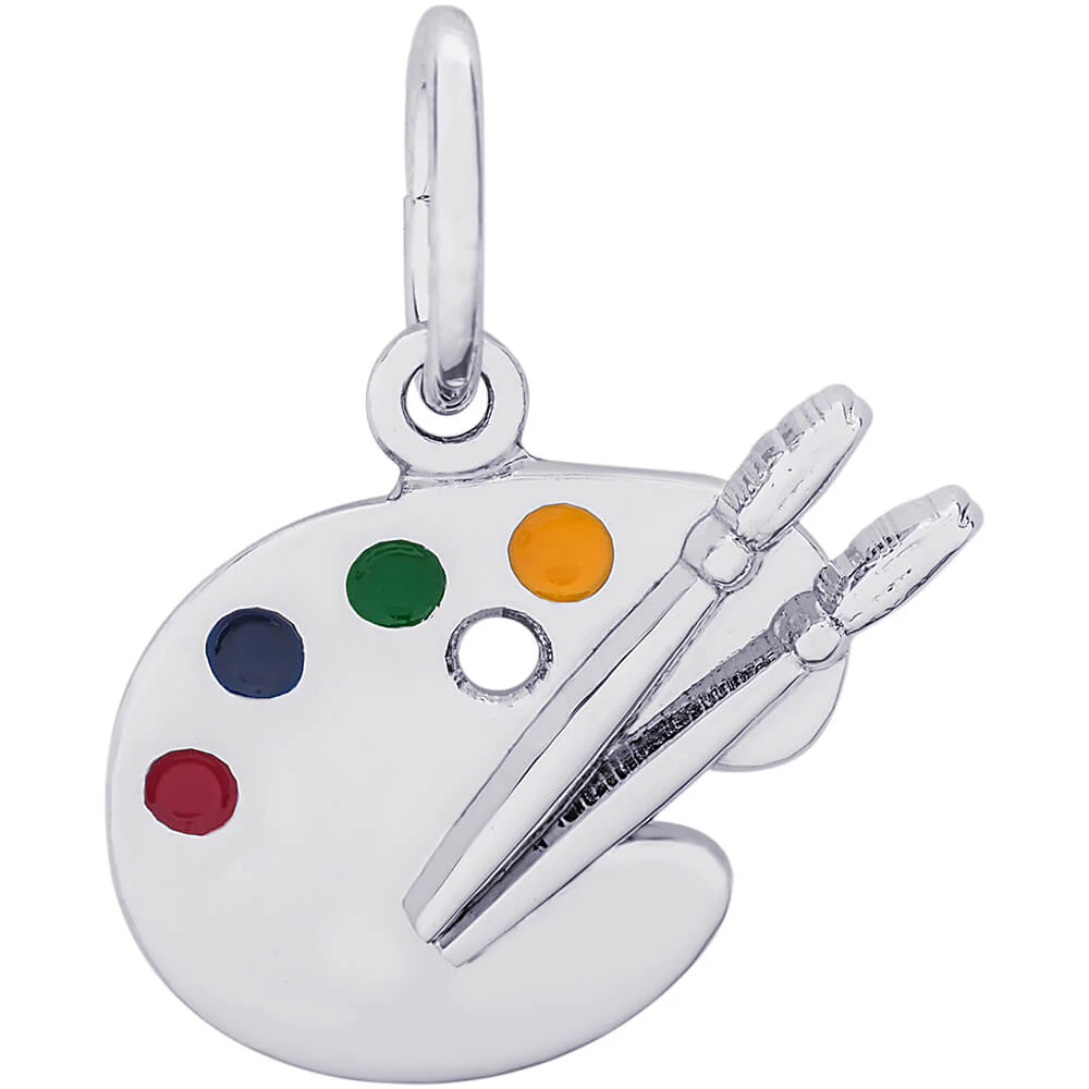 Rembrandt Sterling Silver Artist Palette Charm