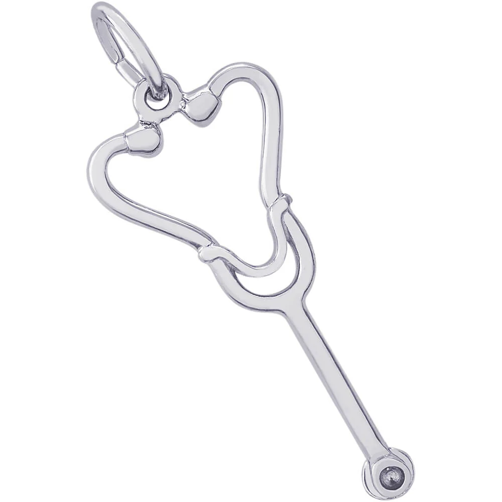 Rembrandt Sterling Silver Stethoscope Charm