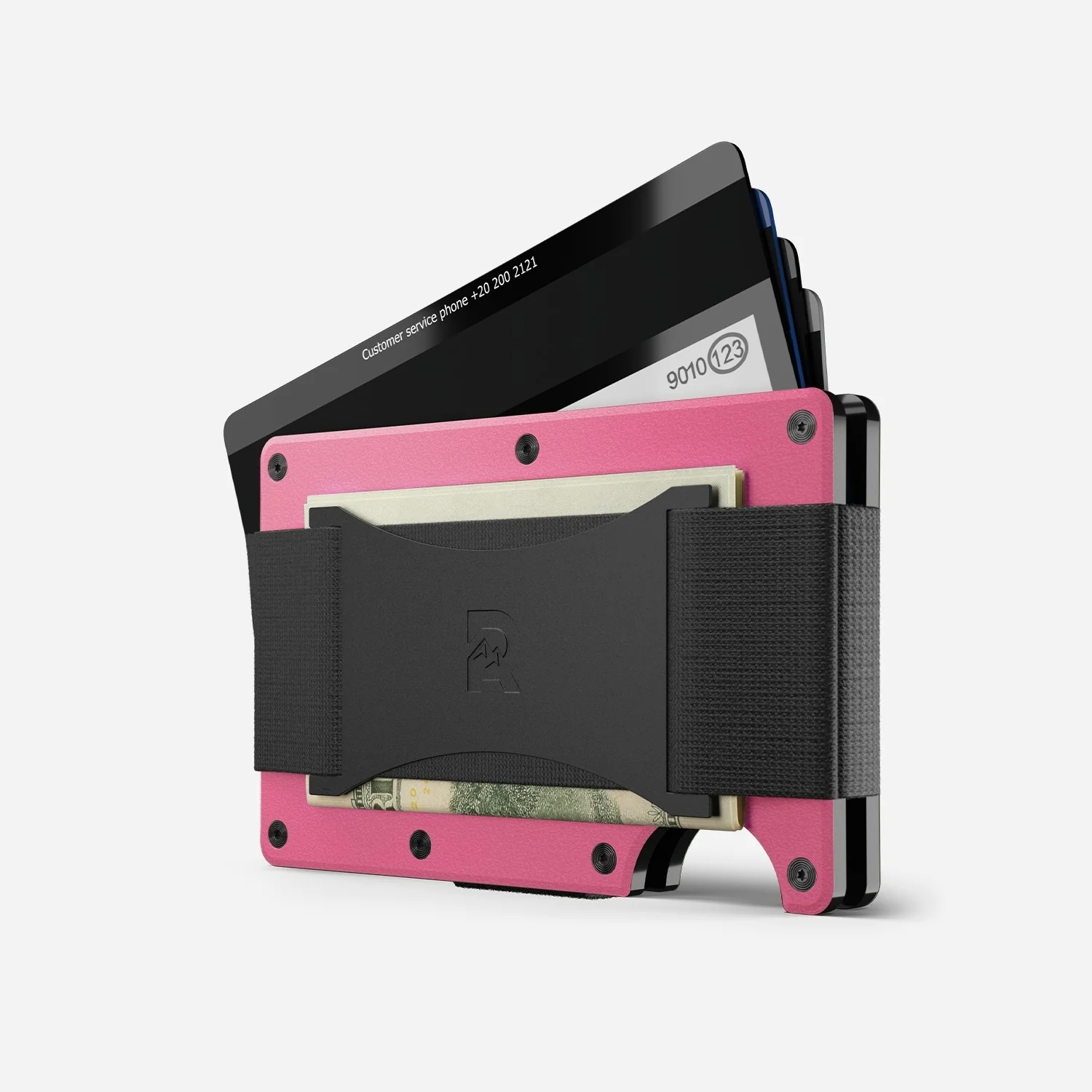 Ridge Wallet - Flamingo Pink - Cash Strap - Image 4