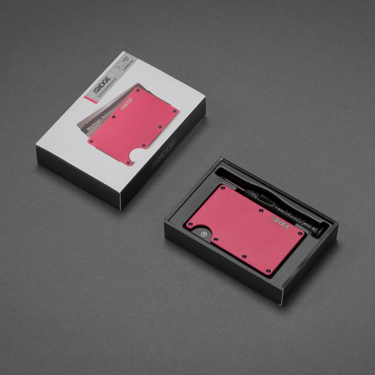 Ridge Wallet - Flamingo Pink - Cash Strap - Image 5
