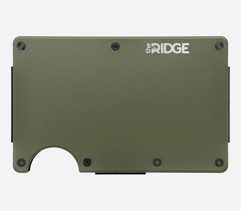 Ridge Wallet - Matte Olive - Money Clip