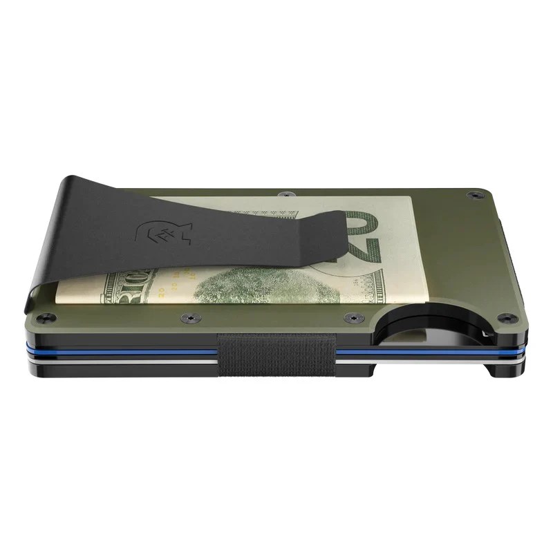 Ridge Wallet - Matte Olive - Money Clip - Image 3