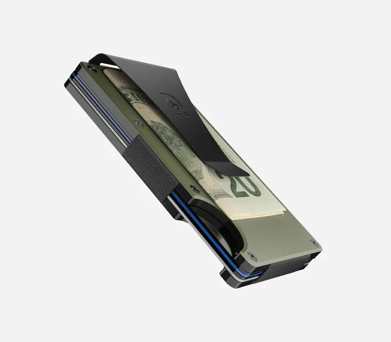 Ridge Wallet - Matte Olive - Money Clip - Image 4