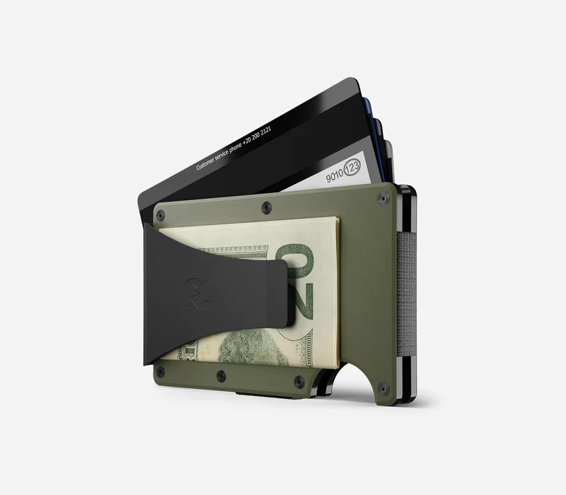 Ridge Wallet - Matte Olive - Money Clip - Image 5