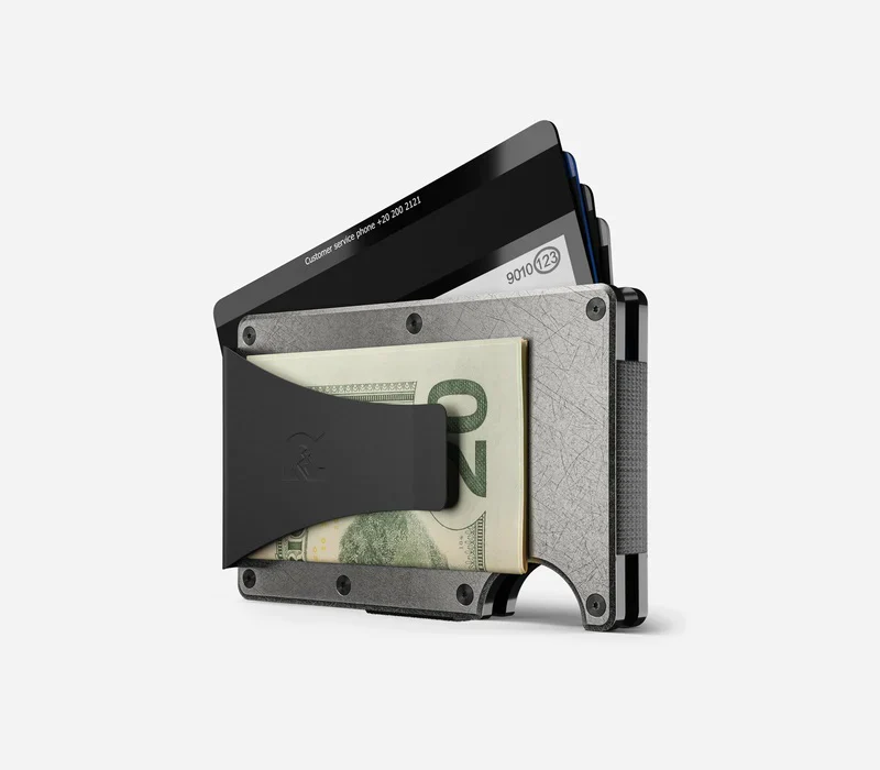 Ridge Wallet - Stonewashed Titanium - Money Clip - Image 5