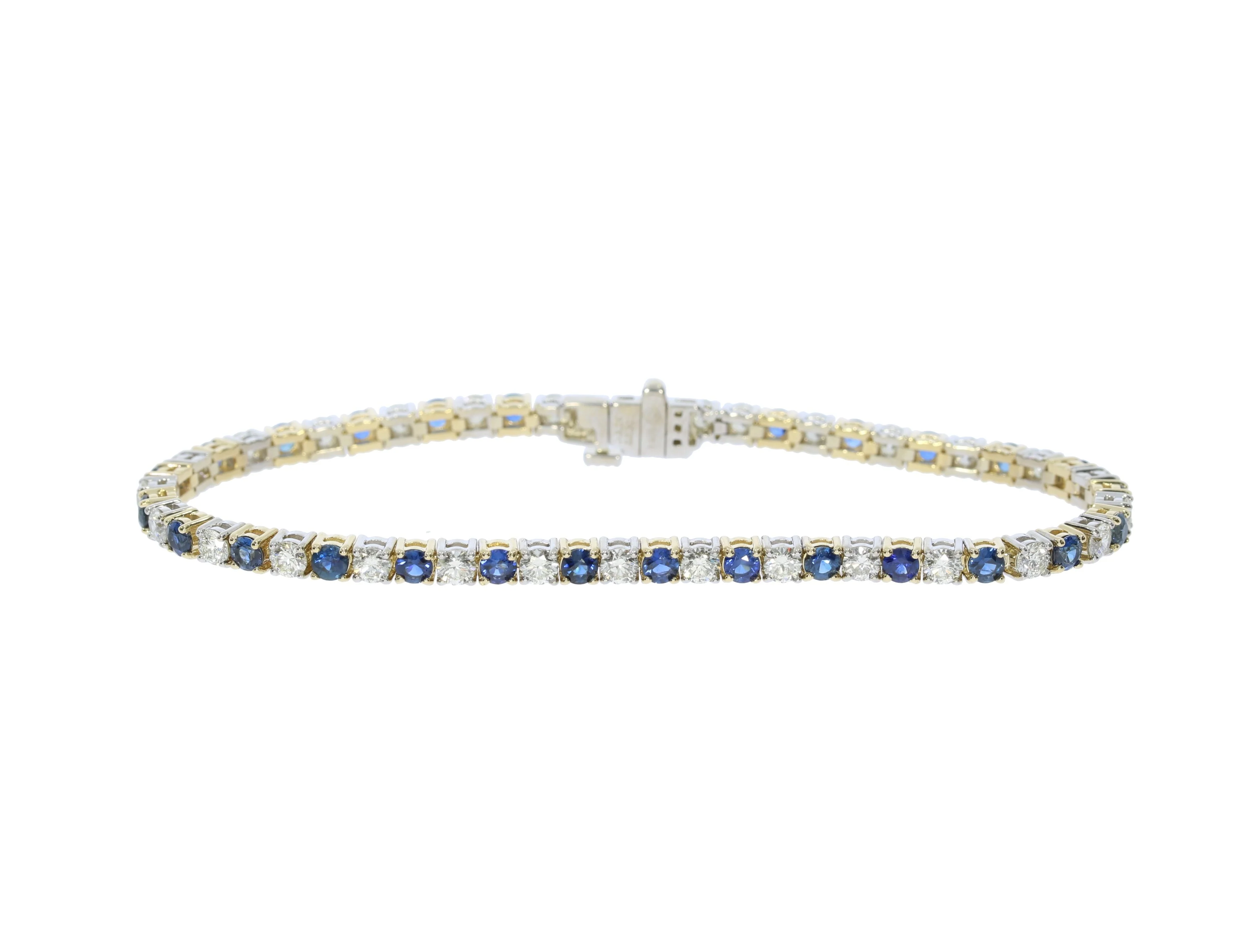 Sapphire and Diamond Tennis Bracelet