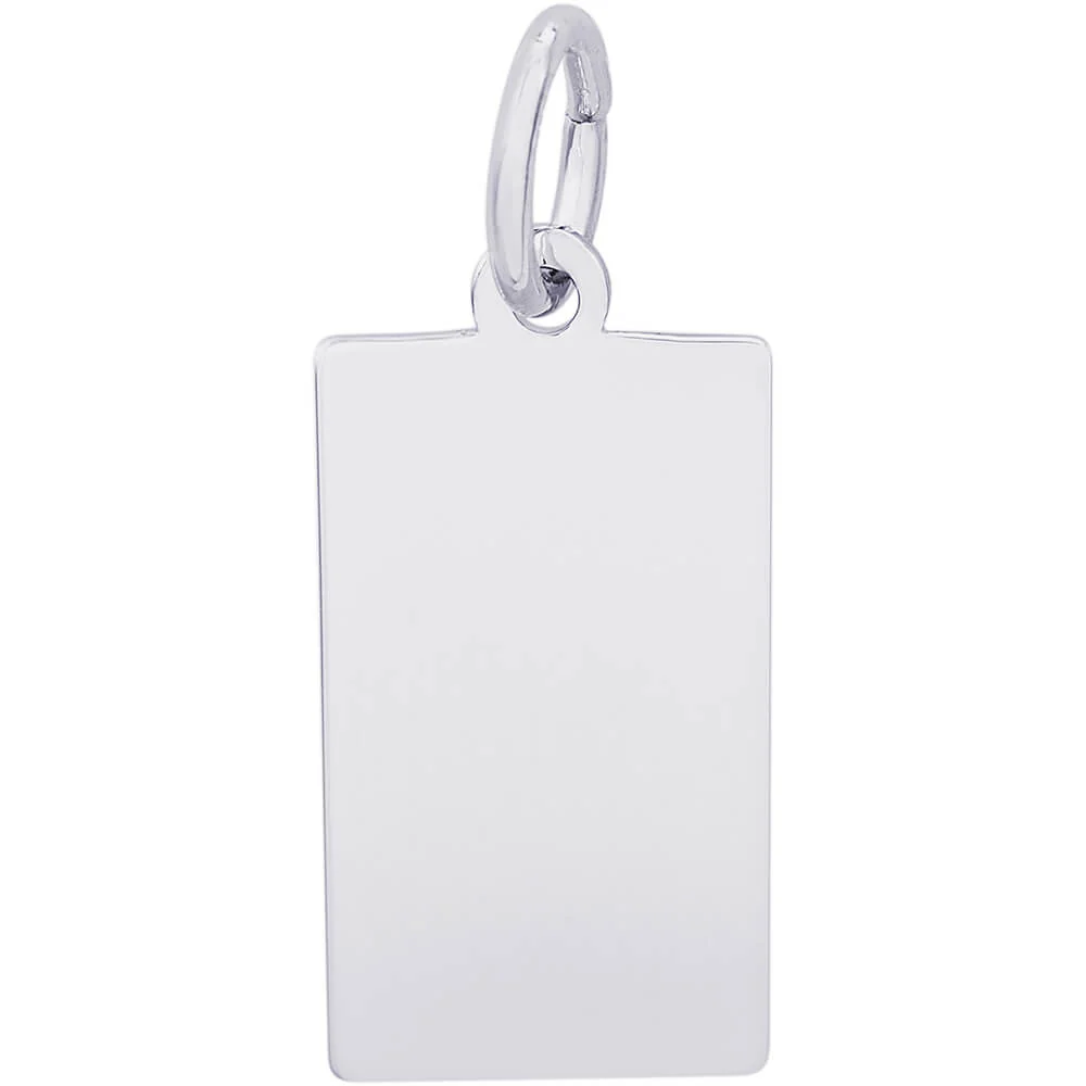 Small Rectangle Dog Tag Charm