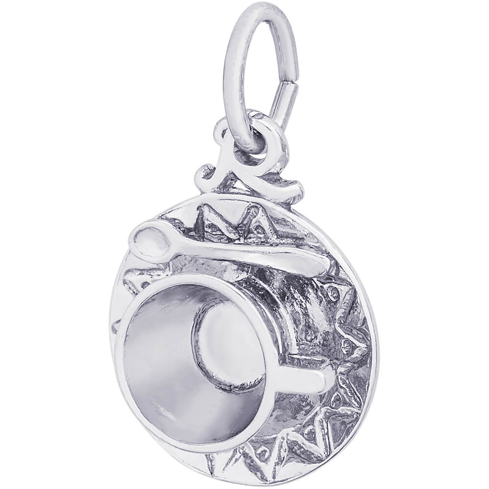 Sterling Silver Cup & Saucer Charm