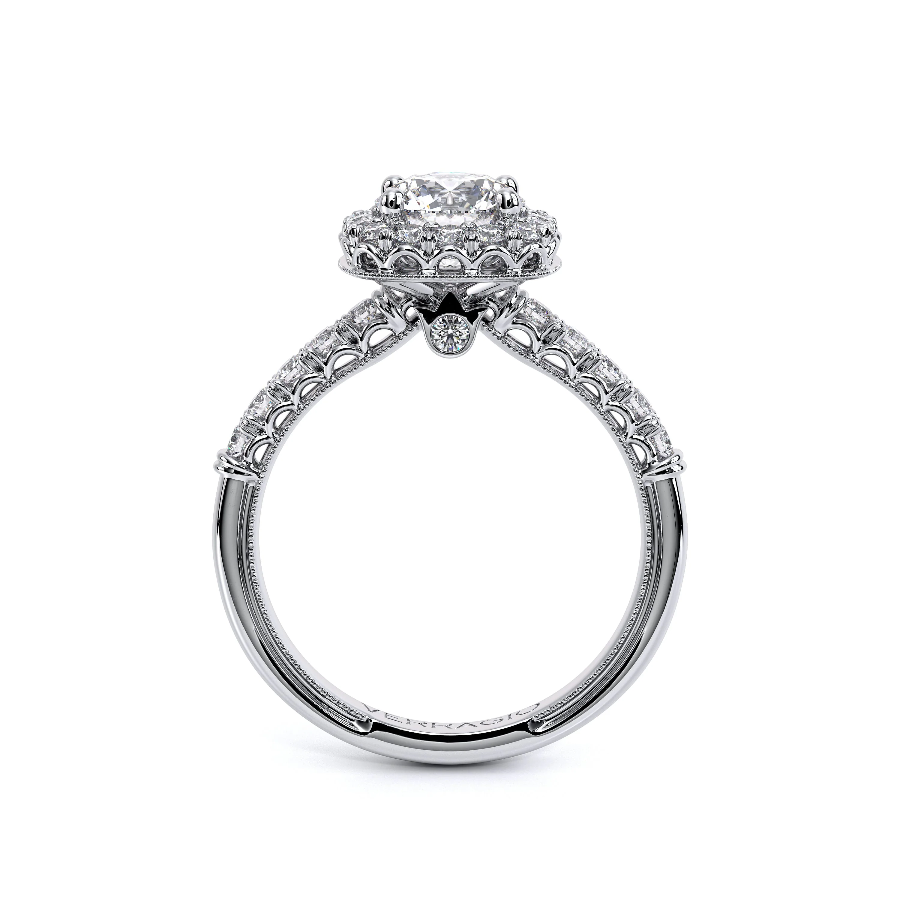 Verragio Classic Collection Cushion Halo Engagement Ring - Image 2