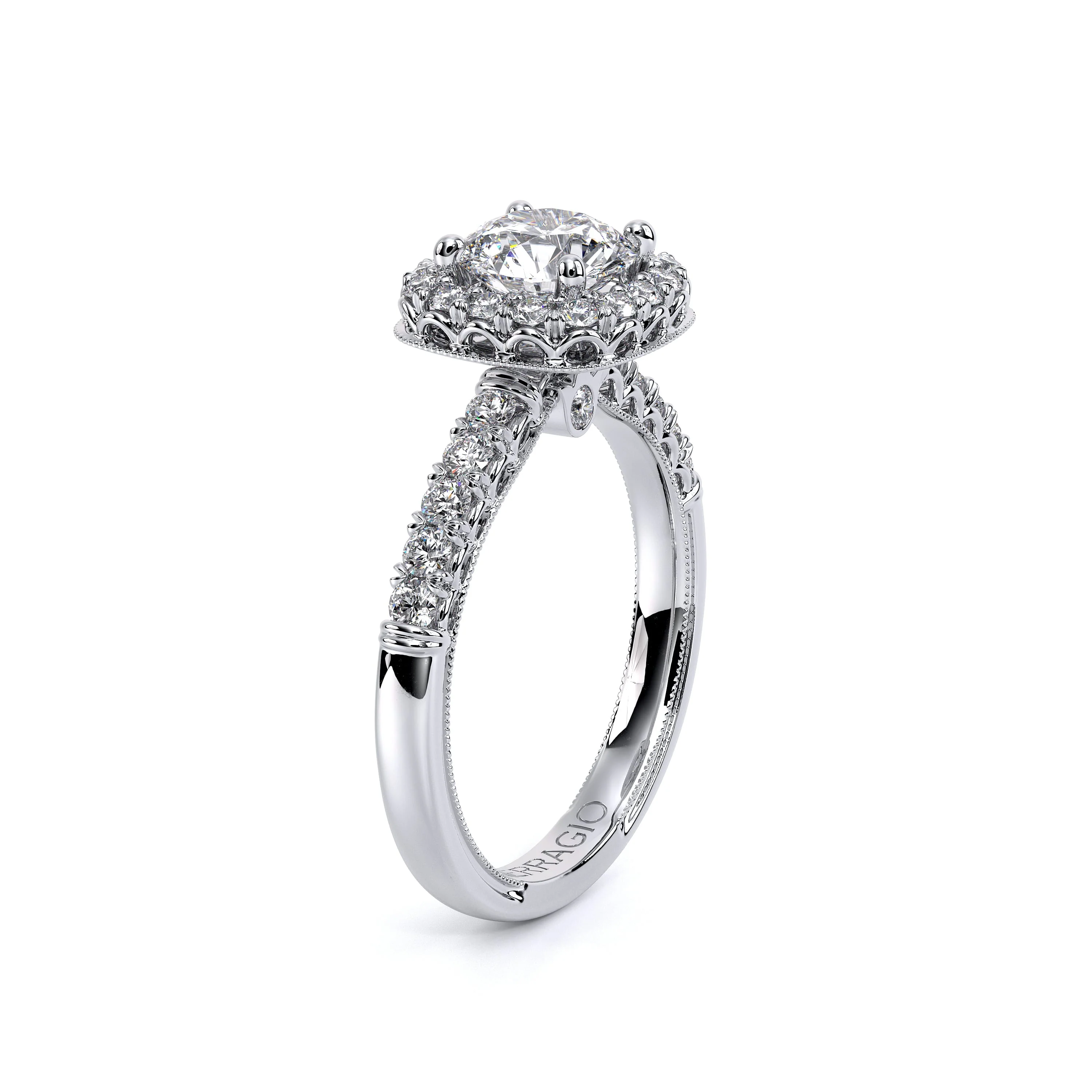 Verragio Classic Collection Cushion Halo Engagement Ring - Image 3