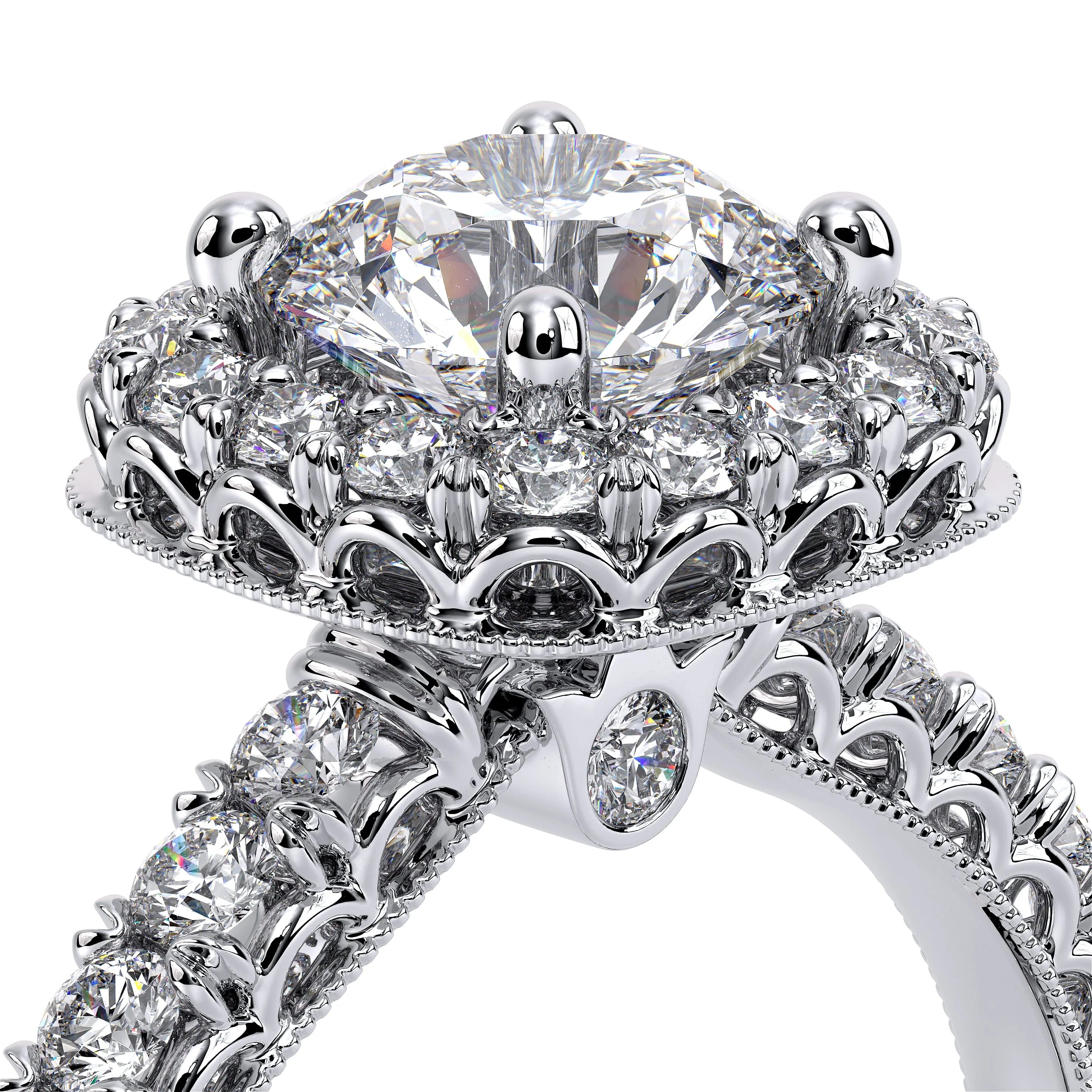 Verragio Classic Collection Cushion Halo Engagement Ring - Image 4
