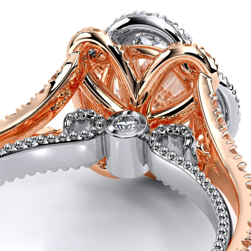 Verragio Couture Collection Rose & White Gold Halo Engagement Ring - Image 5