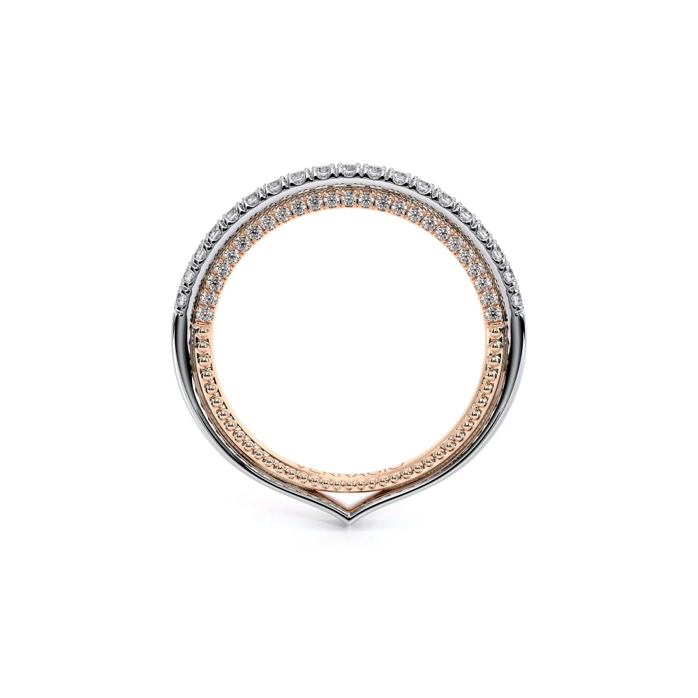 Verragio Couture Collection White And Rose Gold Wedding Band - Image 2