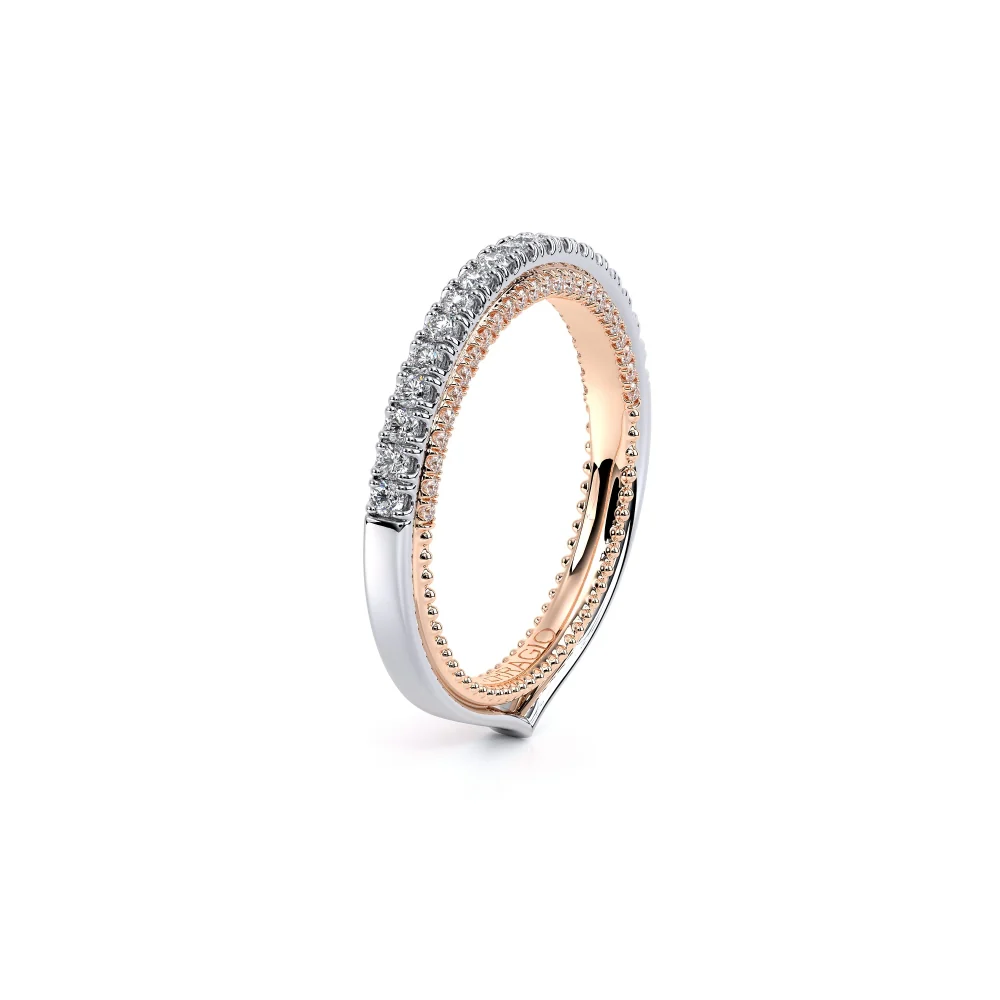Verragio Couture Collection White And Rose Gold Wedding Band - Image 3