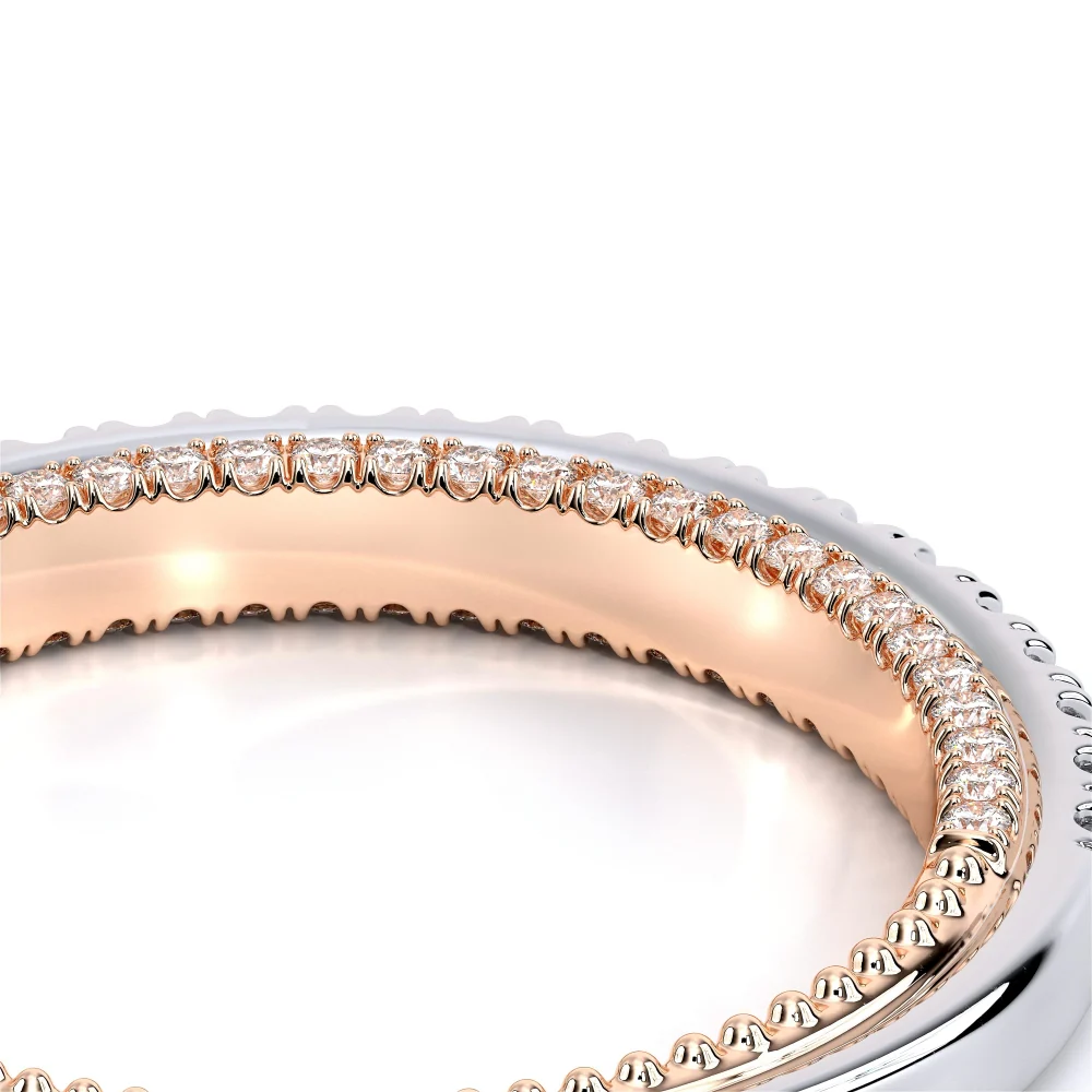 Verragio Couture Collection White And Rose Gold Wedding Band - Image 5