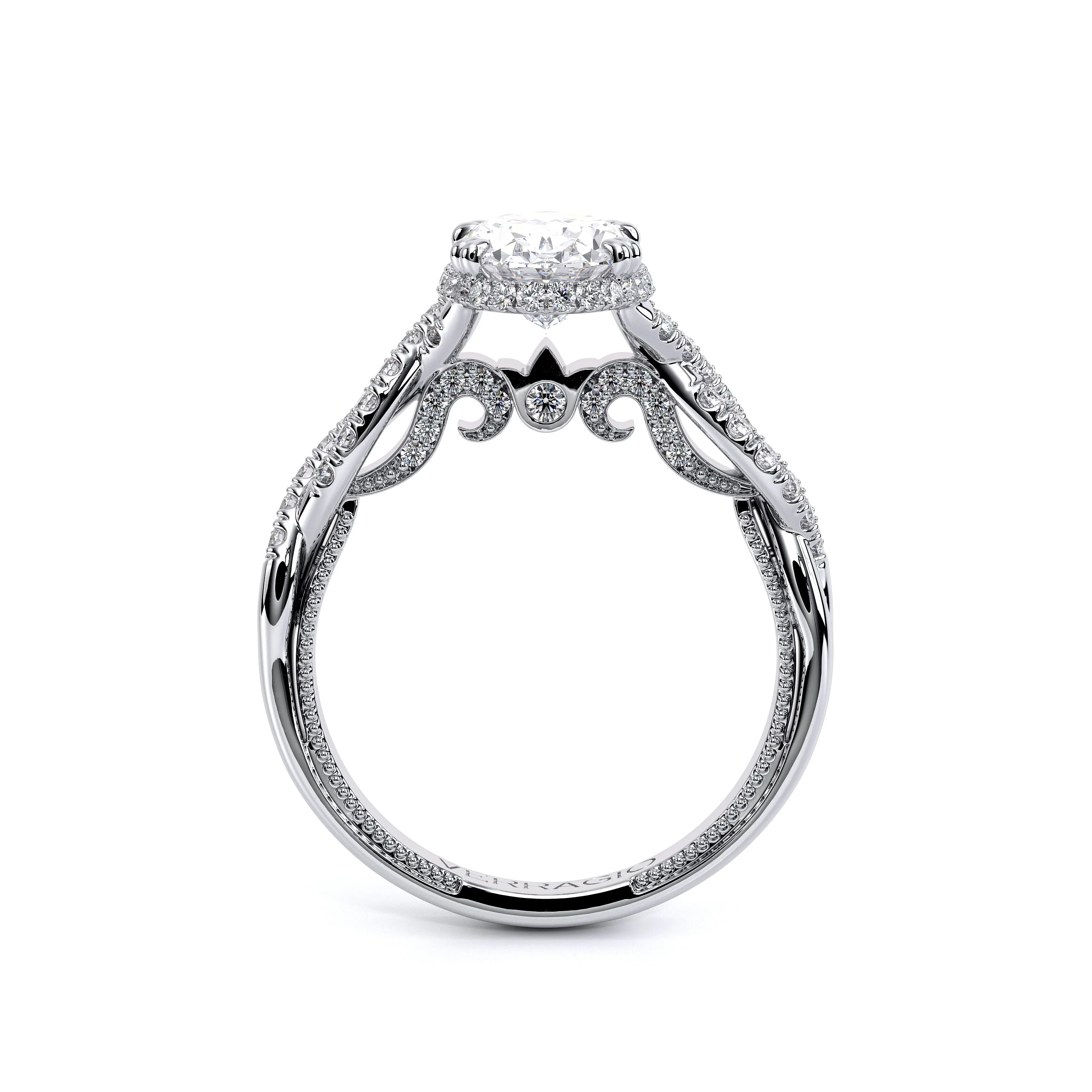 Verragio Insignia Collection Oval Semi-Mount Engagement Ring - Image 2