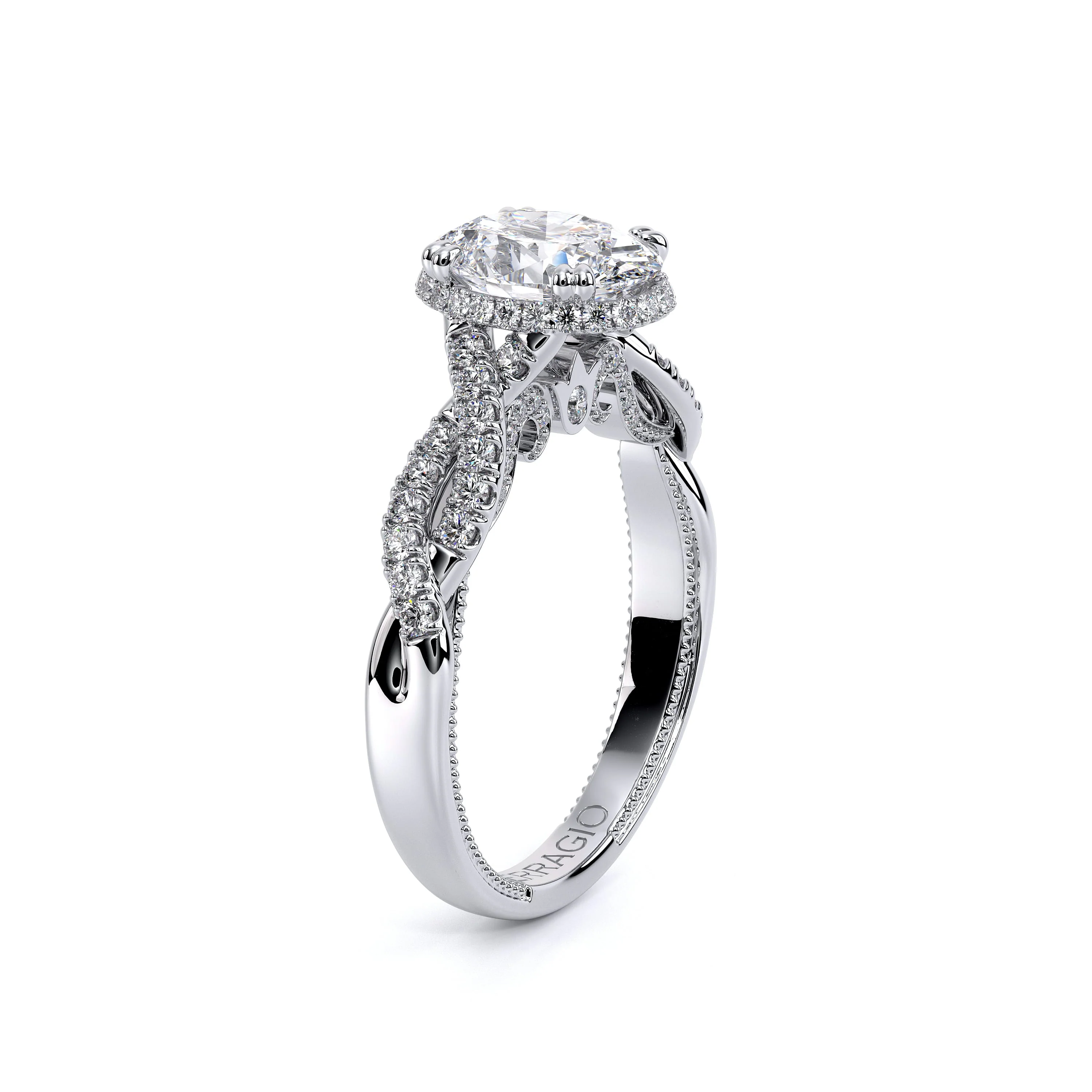 Verragio Insignia Collection Oval Semi-Mount Engagement Ring - Image 3