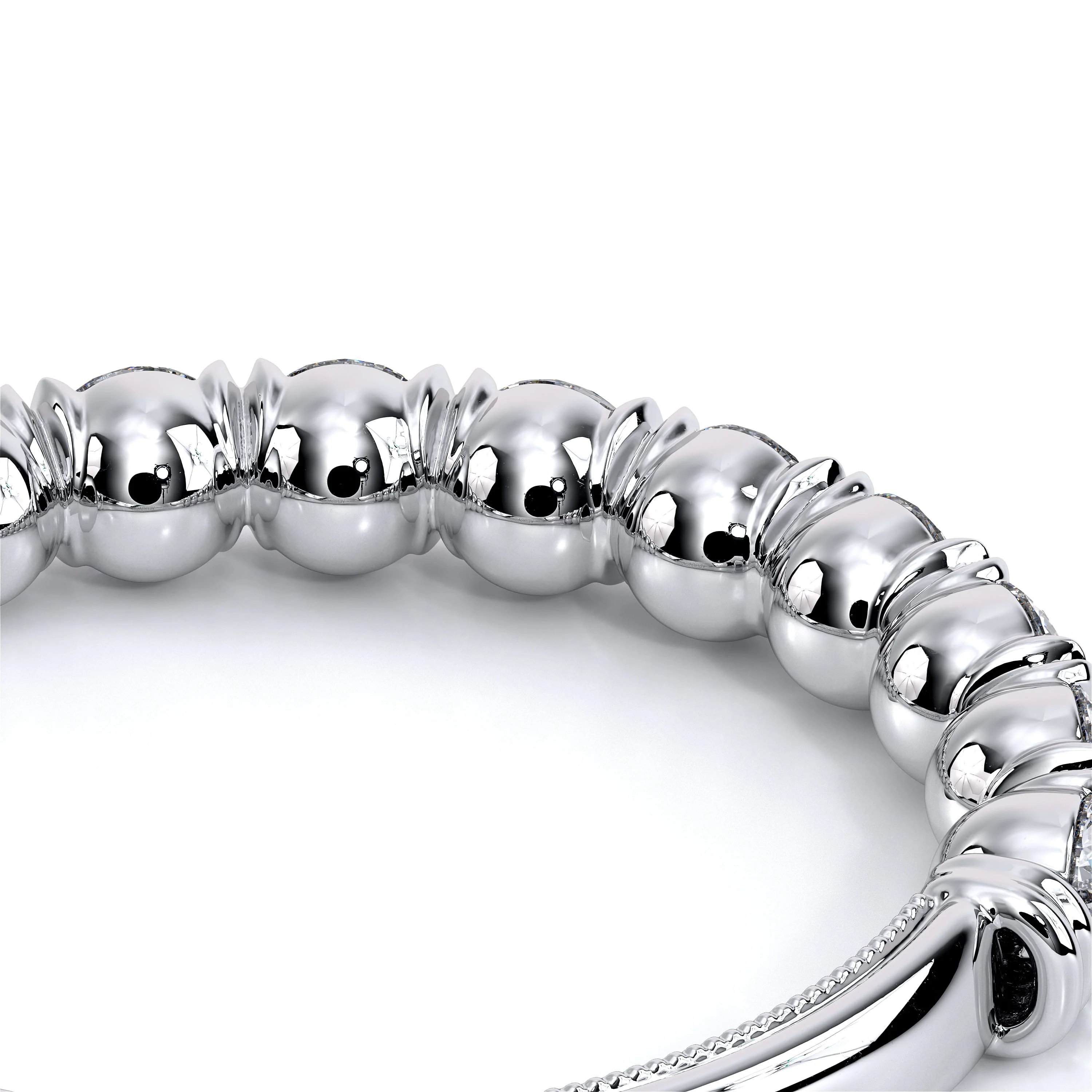 Verragio Renaissance Collection White Gold Diamond Wedding Band - Image 5