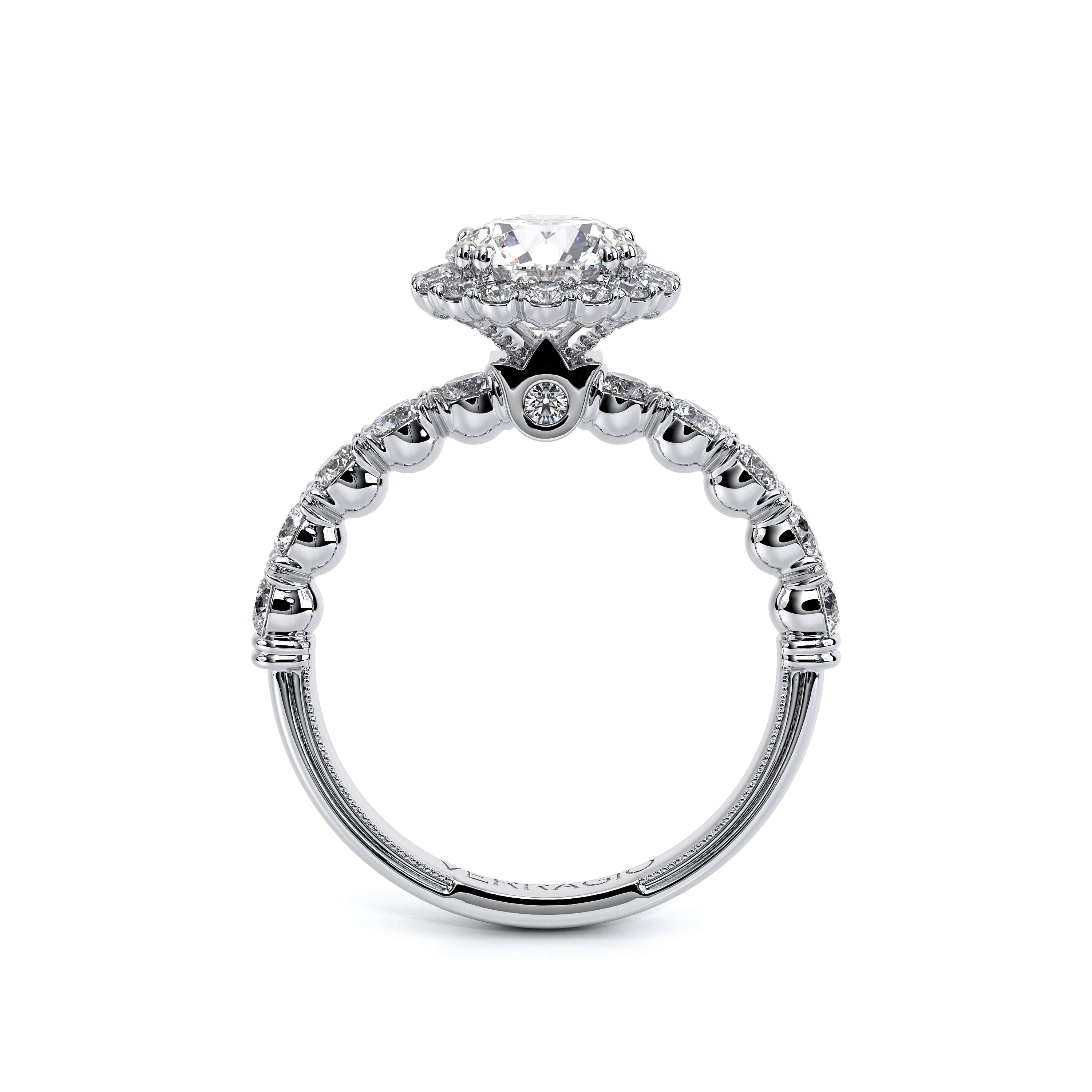 Verragio Renaissance Collection White Gold Halo Semi-Mount Engagement Ring - Image 2