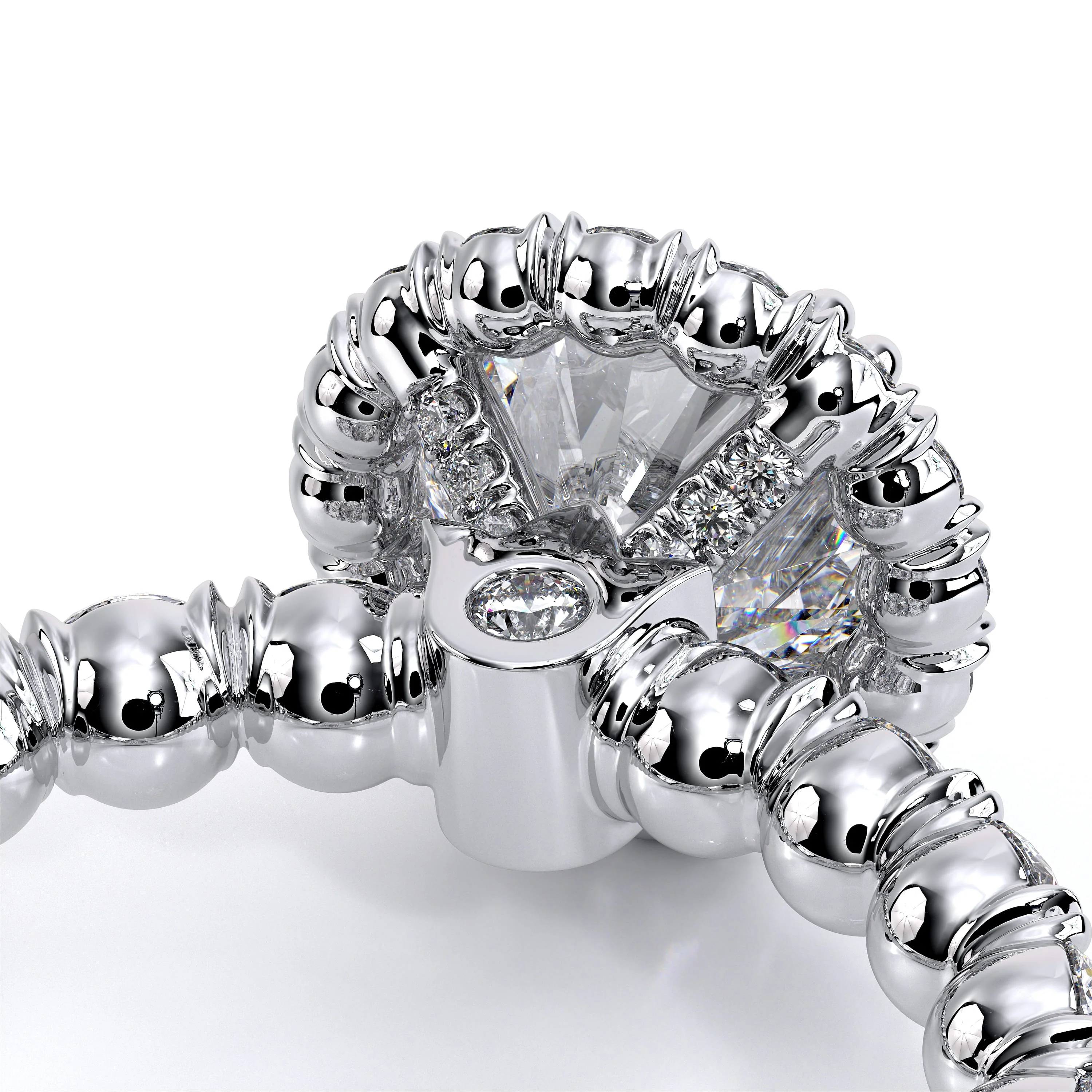 Verragio Renaissance Collection White Gold Halo Semi-Mount Engagement Ring - Image 5