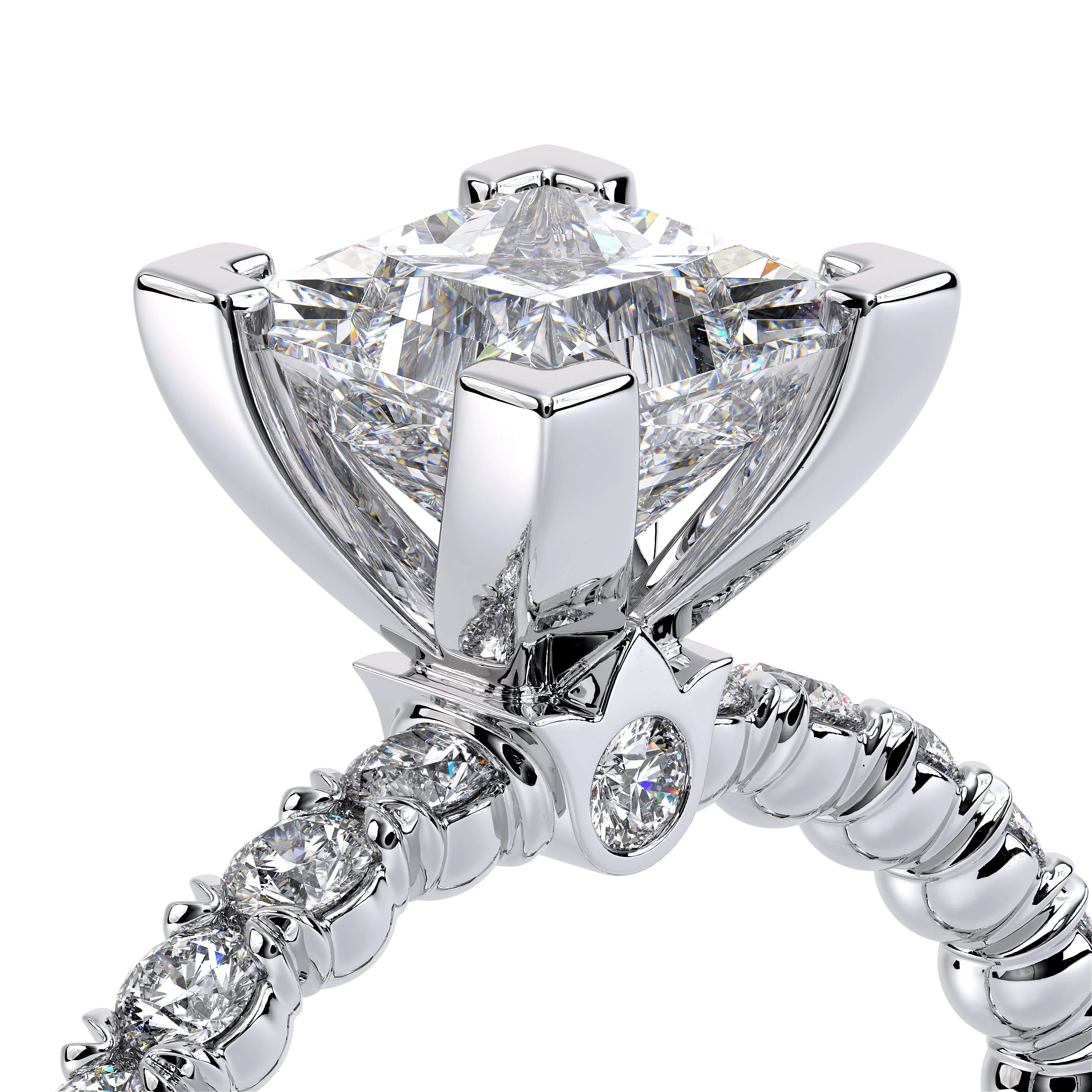 Verragio Renaissance Collection White Gold Semi-Mount Engagement Ring - Image 4