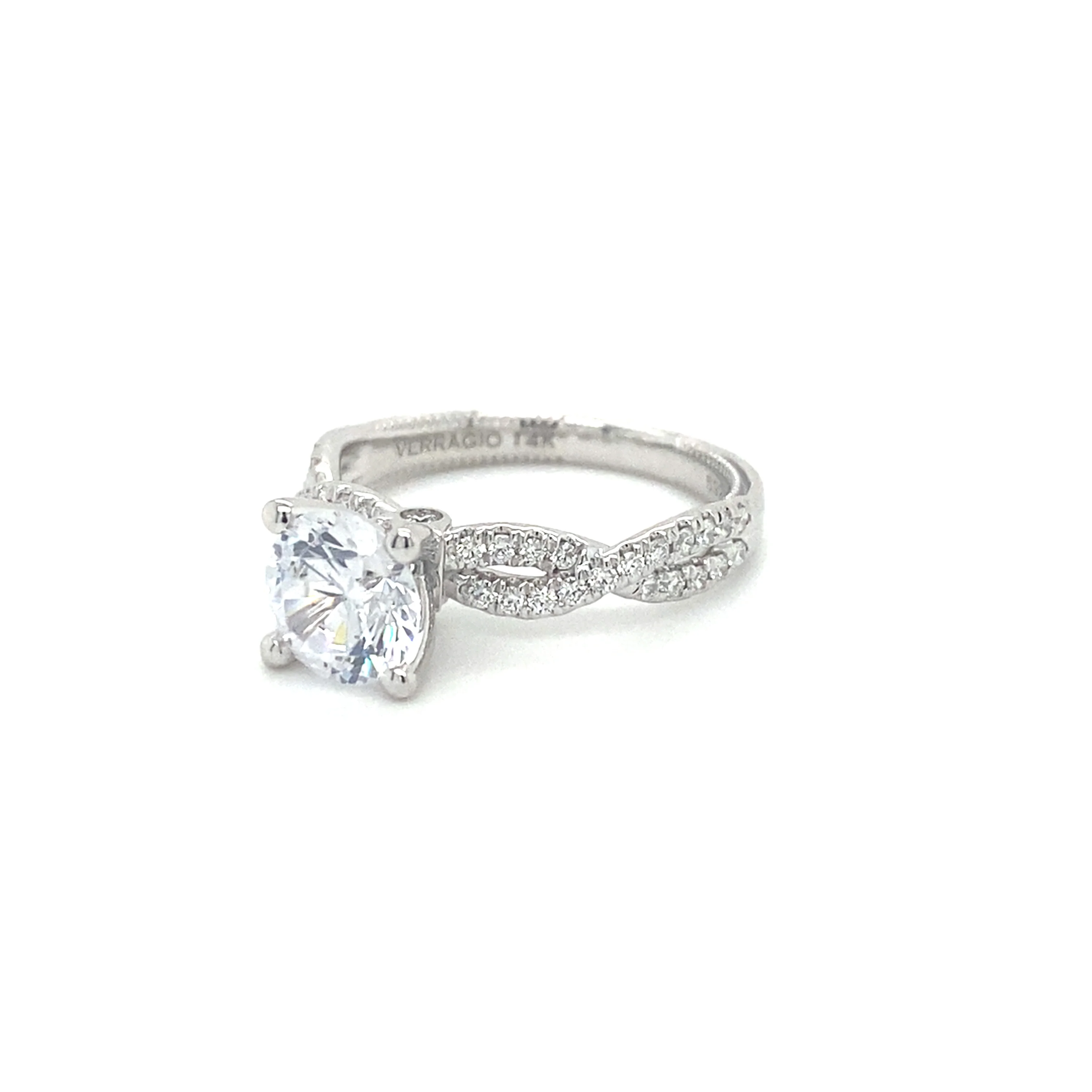Verragio Renaissance Collection White Gold Woven Semi-Mount Engagement Ring - Image 2