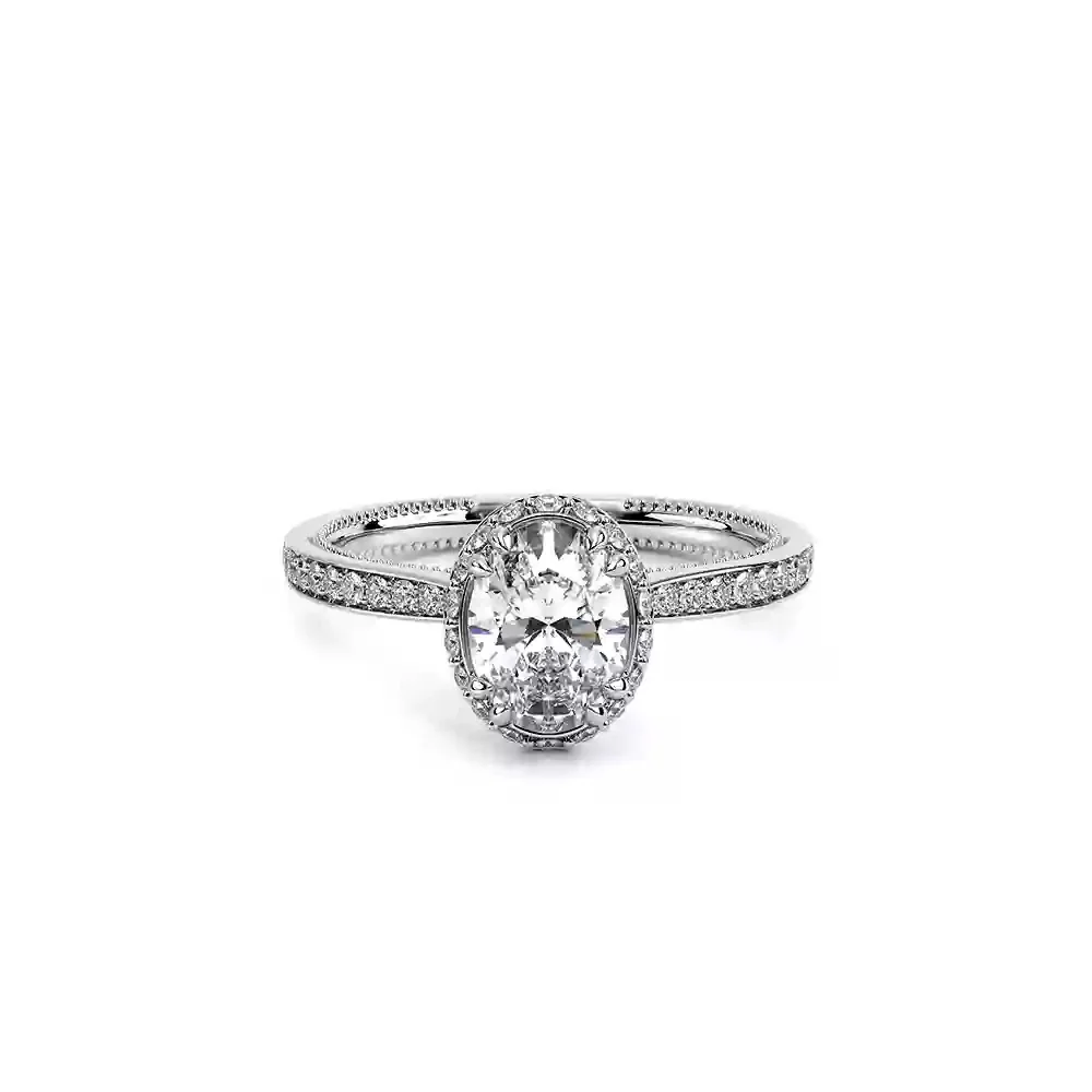 Verragio Renaissance White Gold Oval Halo Semi-Mount Engagement Ring