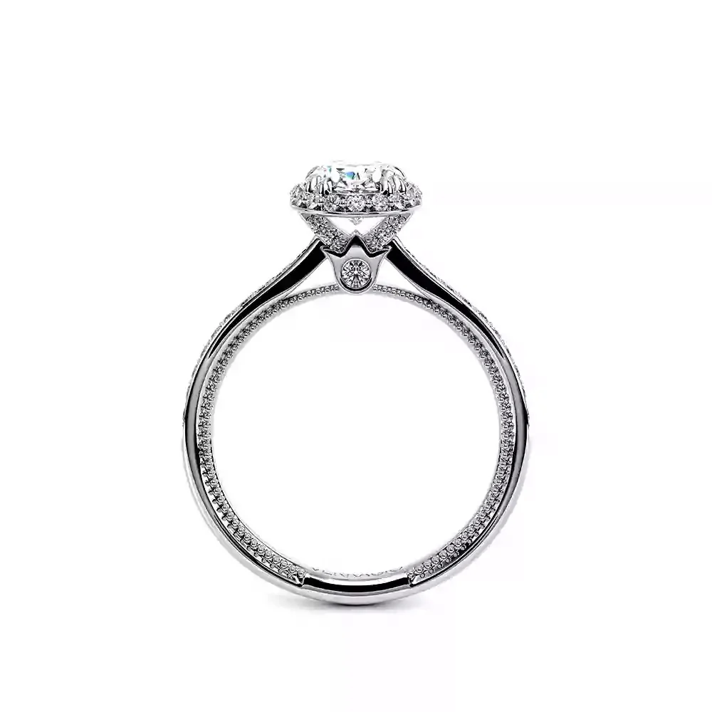 Verragio Renaissance White Gold Oval Halo Semi-Mount Engagement Ring - Image 3