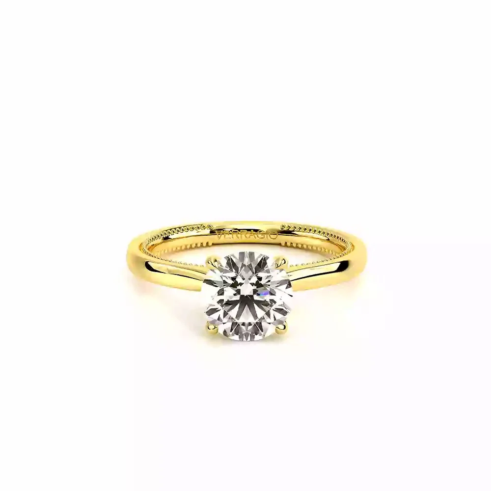 Verragio Renaissance Yellow Round Semi-Mount Polished Engagement Ring