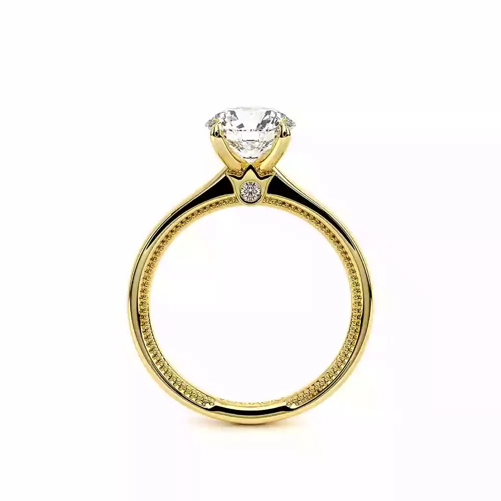 Verragio Renaissance Yellow Round Semi-Mount Polished Engagement Ring - Image 3