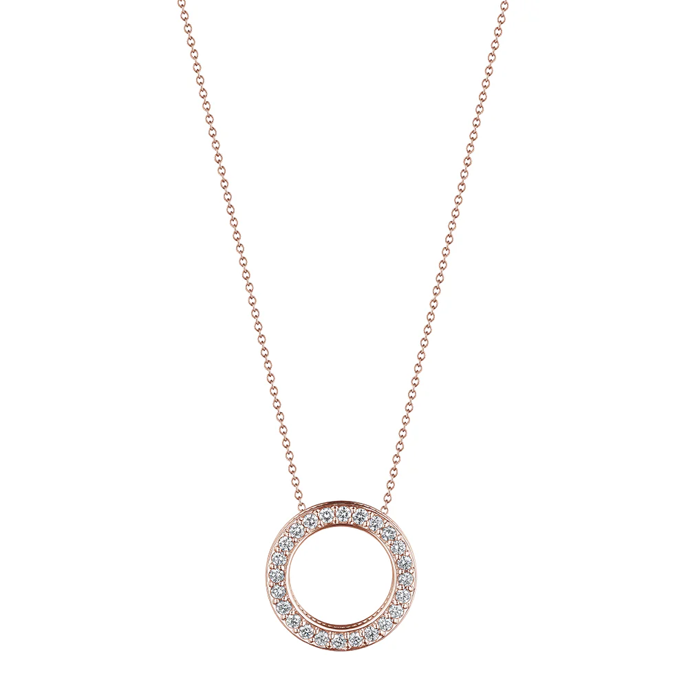 Verragio Rose Gold Diamond Circle Pendant