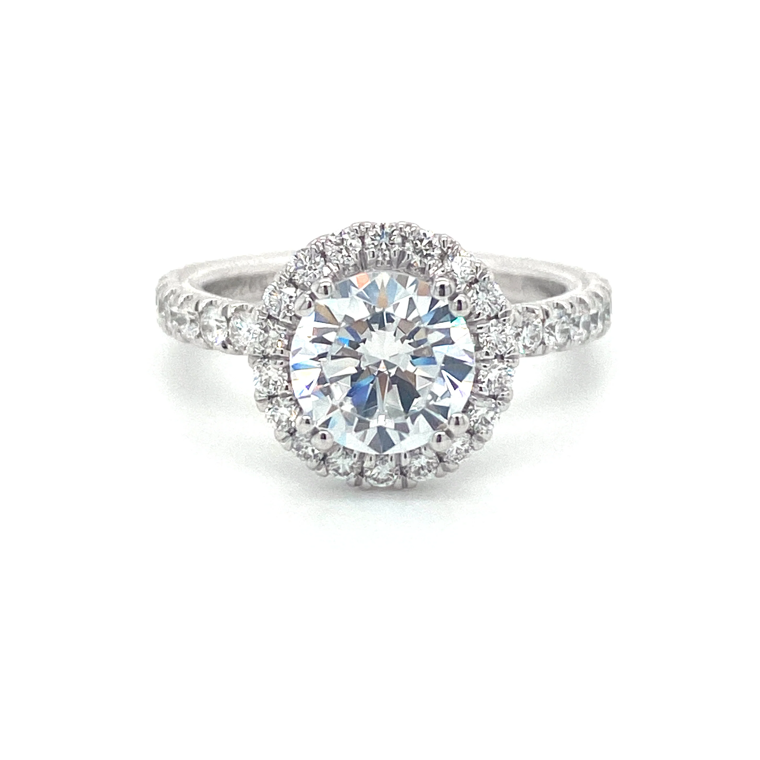 Verragio Tradition Collection White Gold Round Halo Semi-Mount Engagement Ring