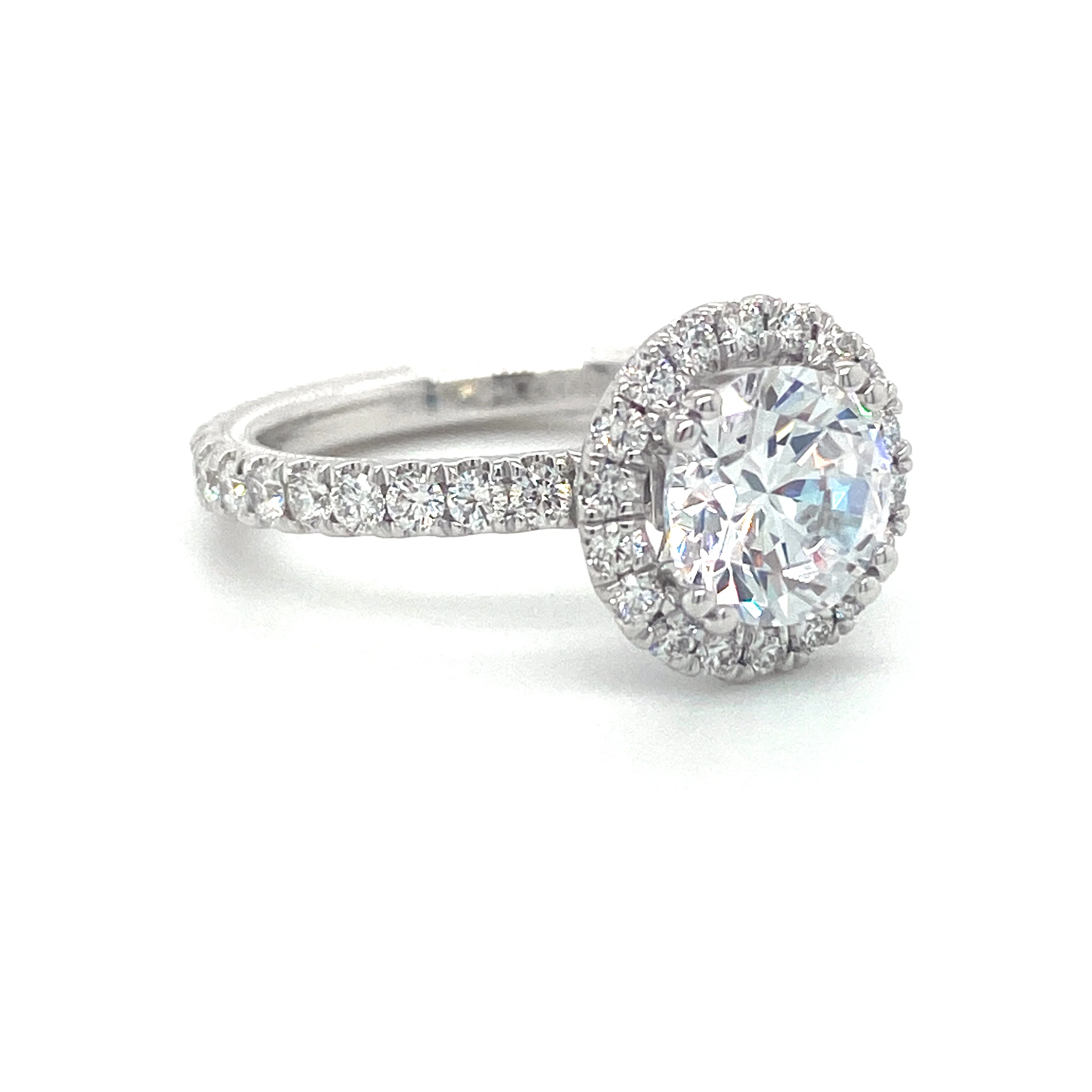 Verragio Tradition Collection White Gold Round Halo Semi-Mount Engagement Ring - Image 2