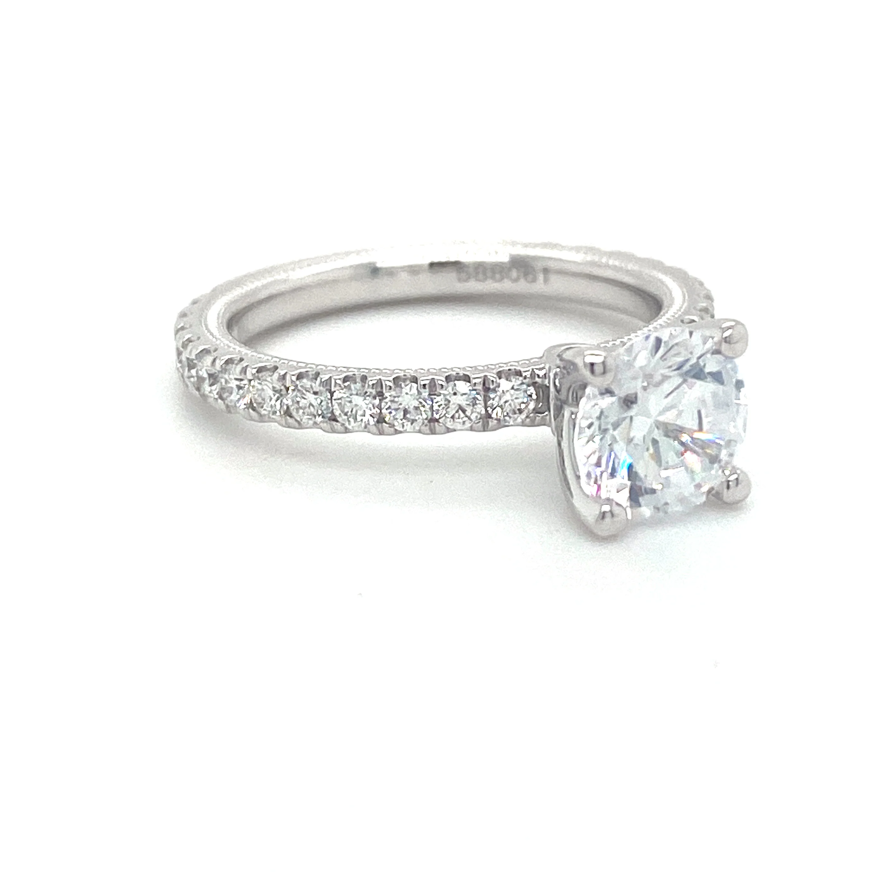 Verragio Tradition Collection White Gold Straight Semi-Mount Engagement Ring - Image 2
