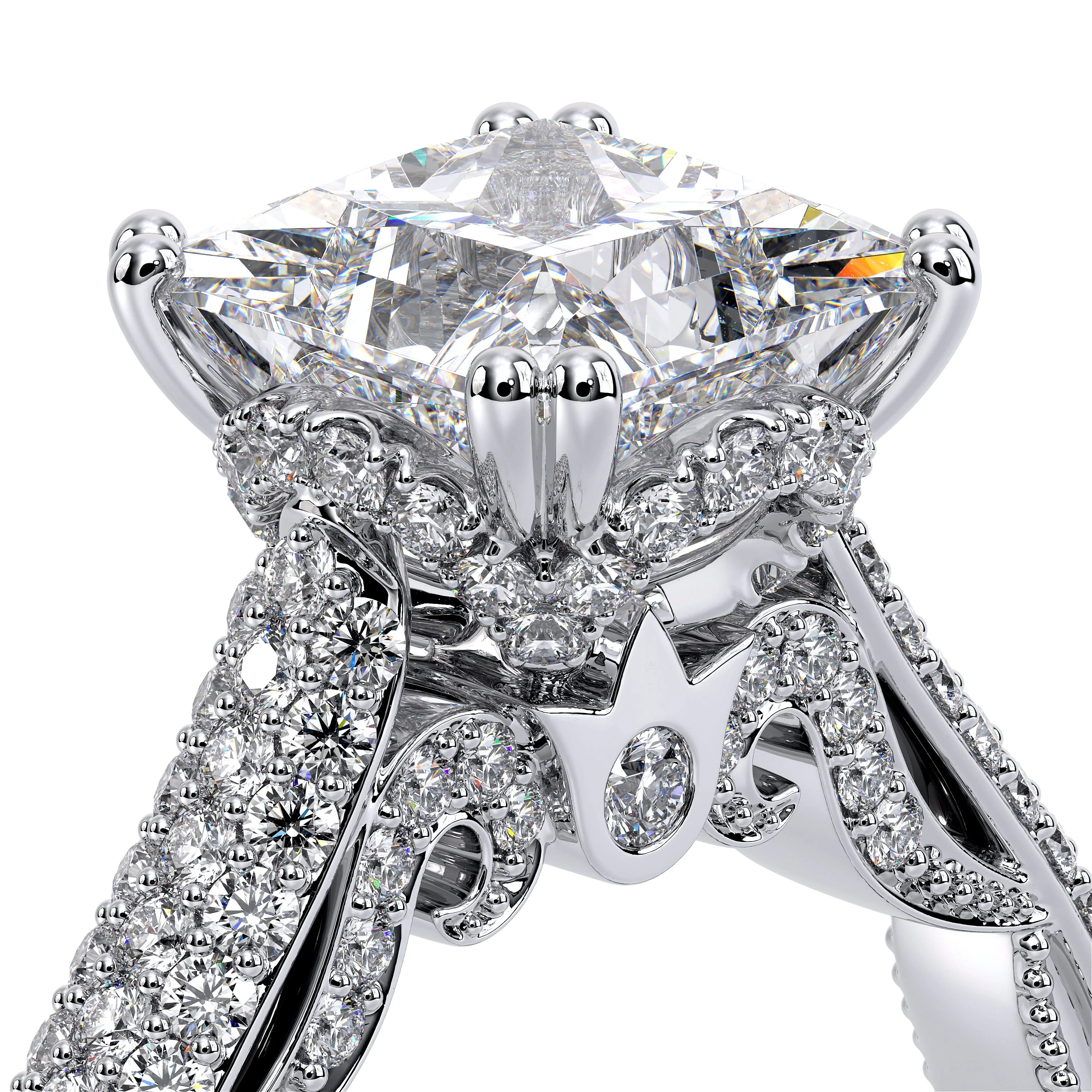 Verragio Venetian Collection White Gold Semi-Mount Engagement Ring - Image 4